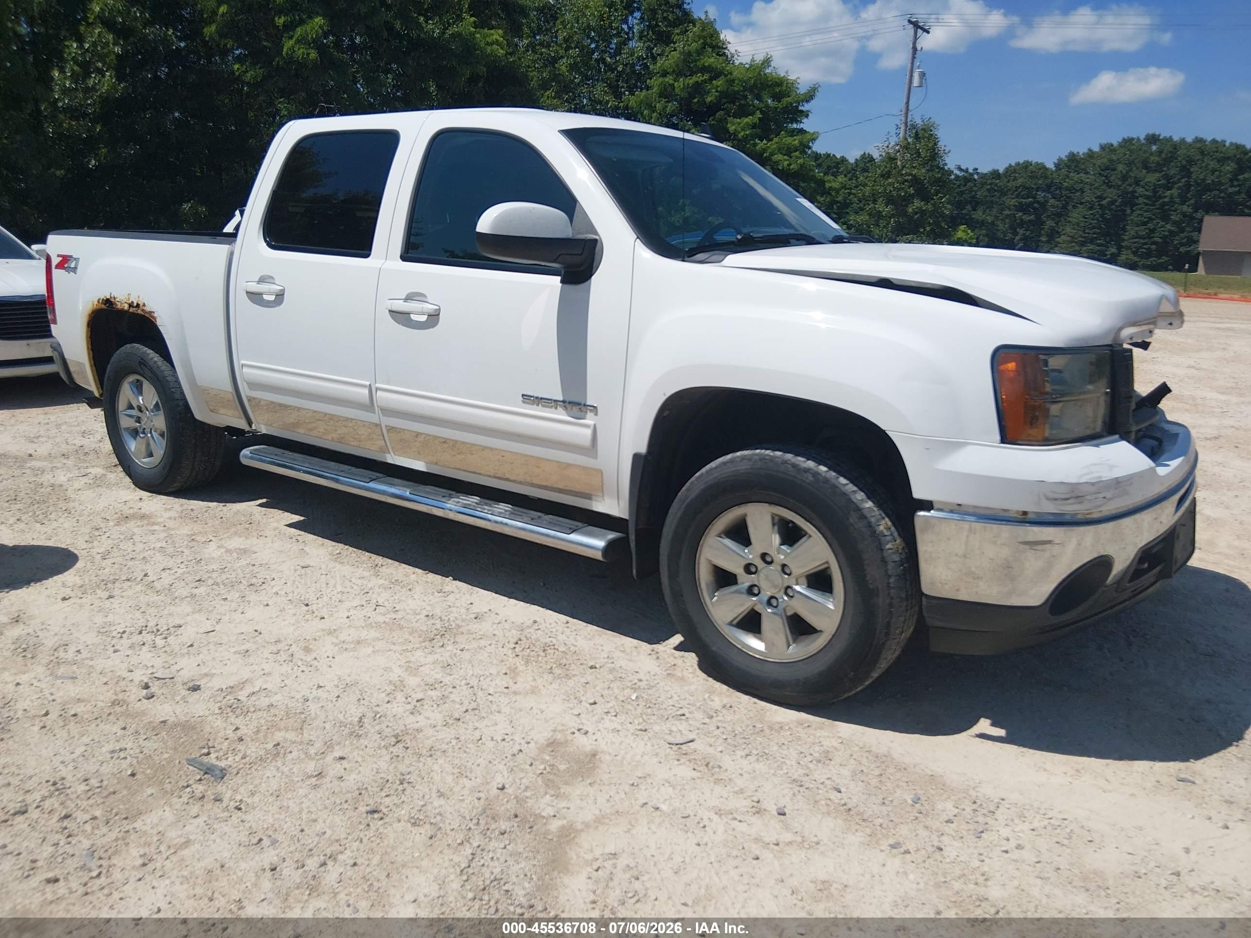2011 Gmc Sierra 1500 Slt White vin: 3GTP2WE38BG214103