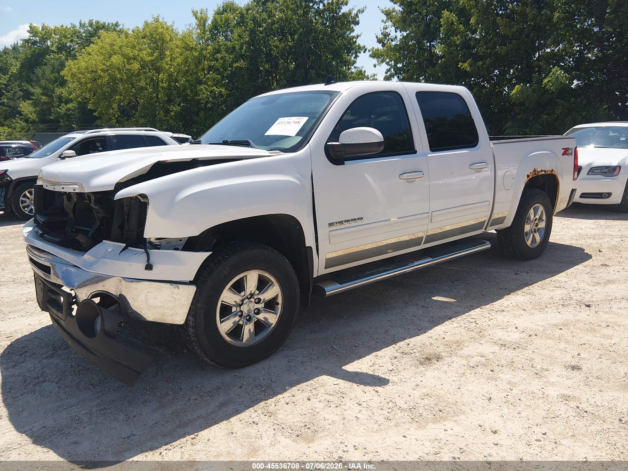 2011 Gmc Sierra 1500 Slt White vin: 3GTP2WE38BG214103
