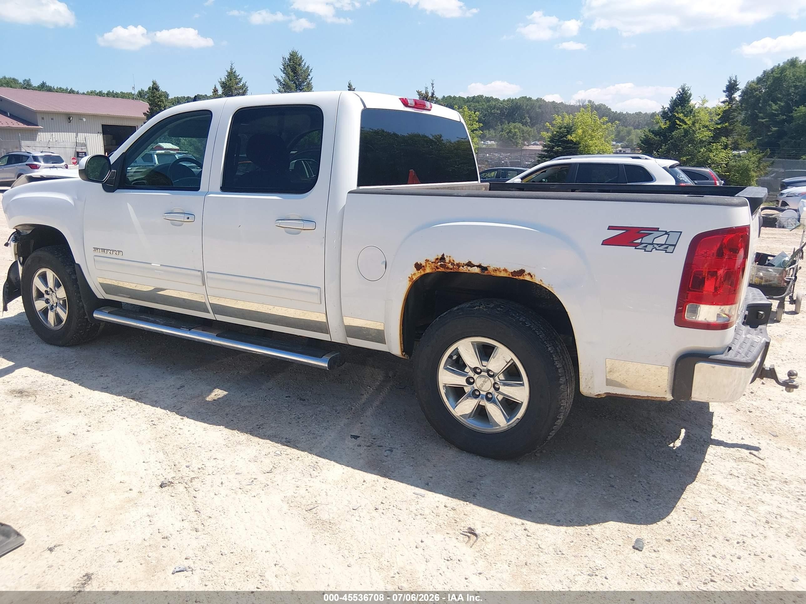 2011 Gmc Sierra 1500 Slt White vin: 3GTP2WE38BG214103