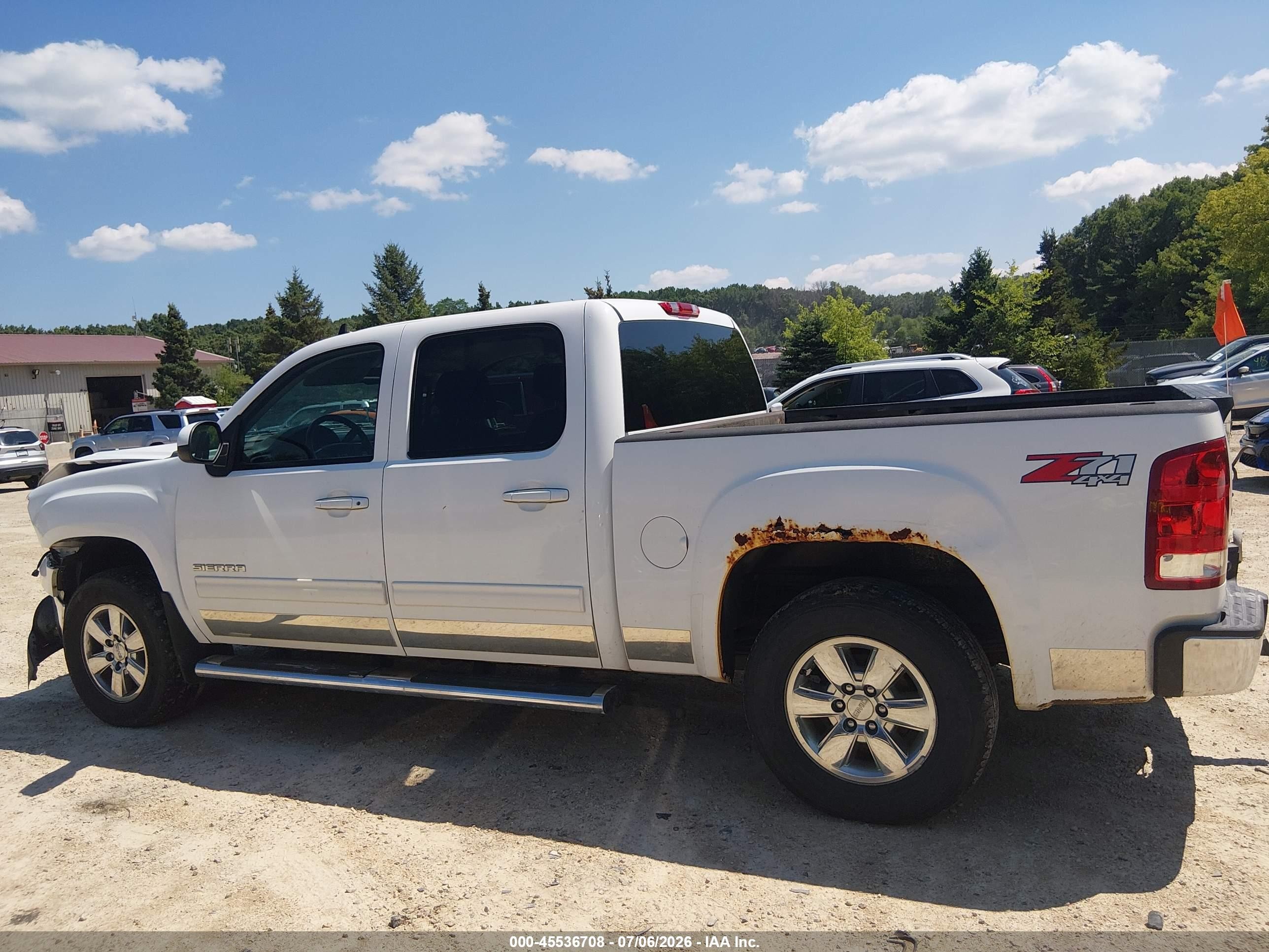 2011 Gmc Sierra 1500 Slt White vin: 3GTP2WE38BG214103