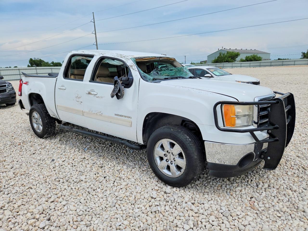 2012 Gmc Sierra K1500 Slt White vin: 3GTP2WE70CG218067