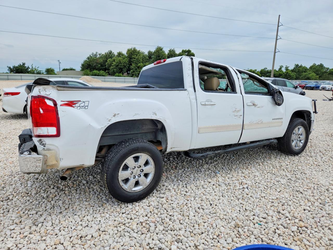 2012 Gmc Sierra K1500 Slt White vin: 3GTP2WE70CG218067