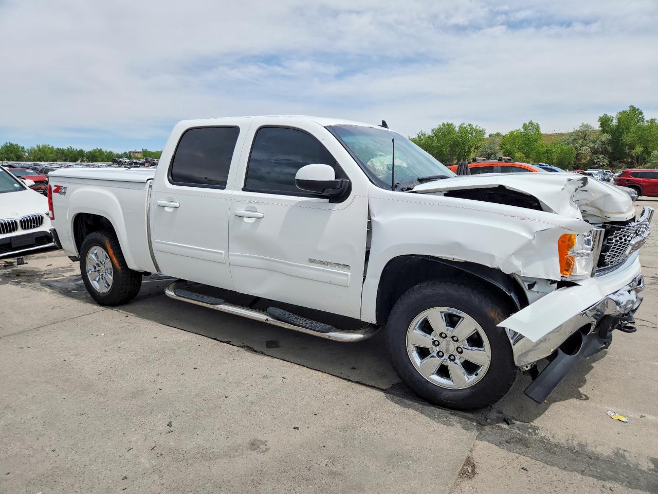 2012 Gmc Sierra K1500 Slt White vin: 3GTP2WE70CG251215