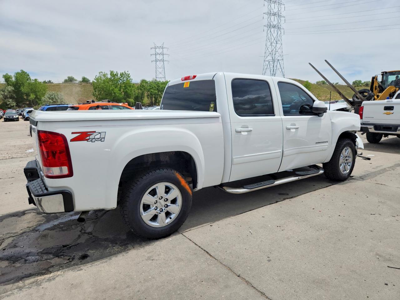 2012 Gmc Sierra K1500 Slt White vin: 3GTP2WE70CG251215