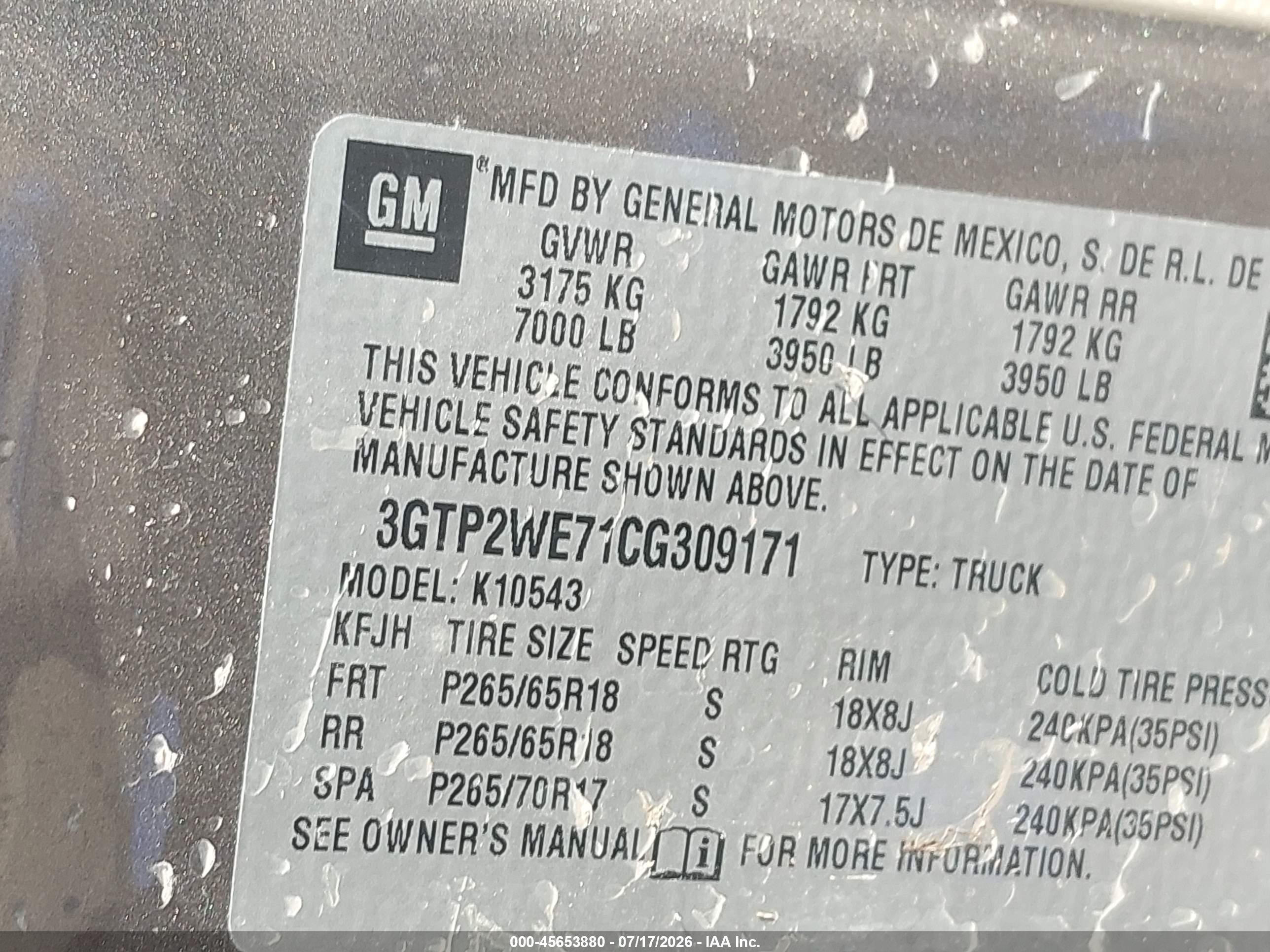 2012 Gmc Sierra 1500 Slt Tan vin: 3GTP2WE71CG309171