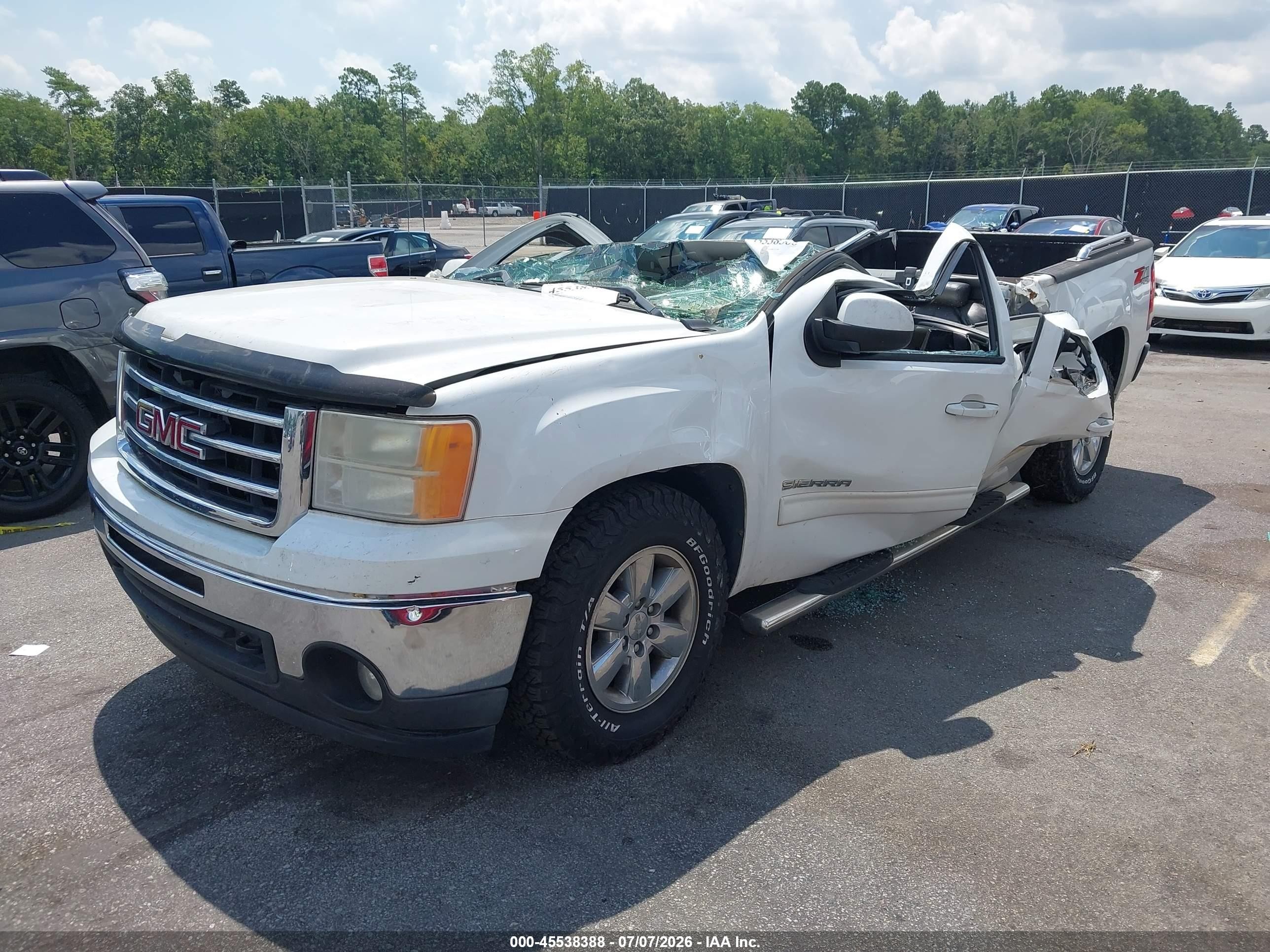 2013 Gmc Sierra 1500 Slt White vin: 3GTP2WE71DG279512