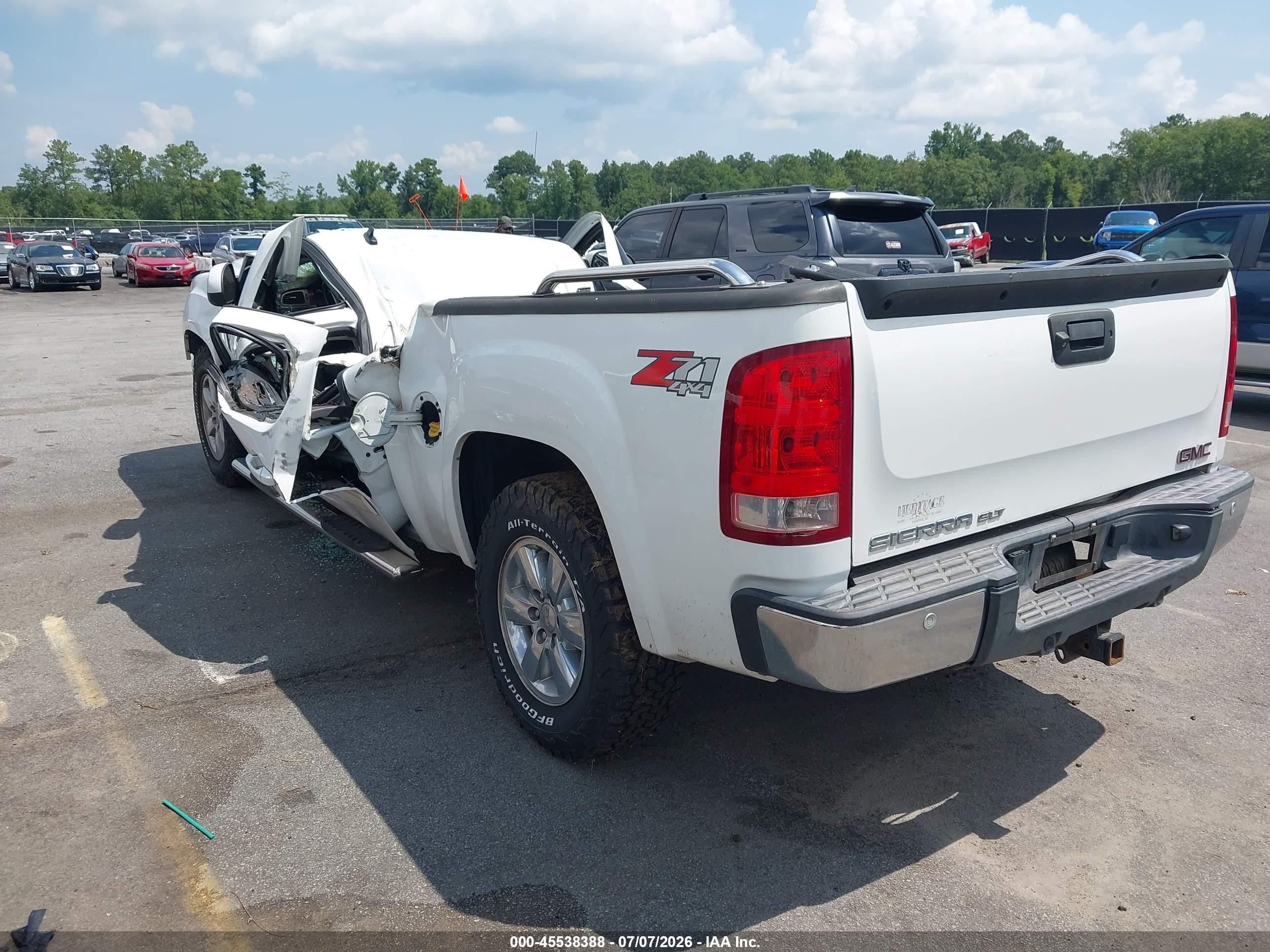 2013 Gmc Sierra 1500 Slt White vin: 3GTP2WE71DG279512