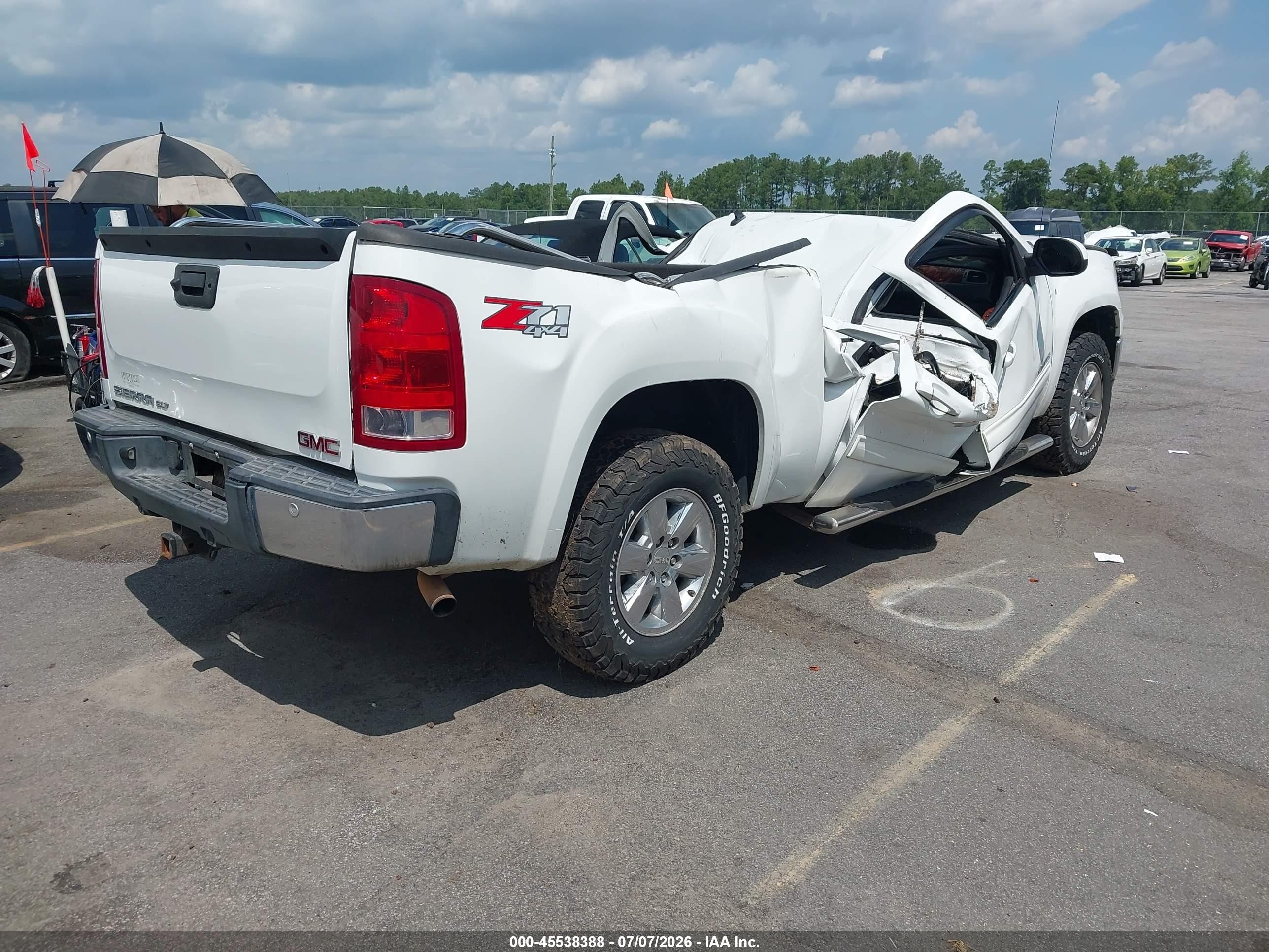 2013 Gmc Sierra 1500 Slt White vin: 3GTP2WE71DG279512