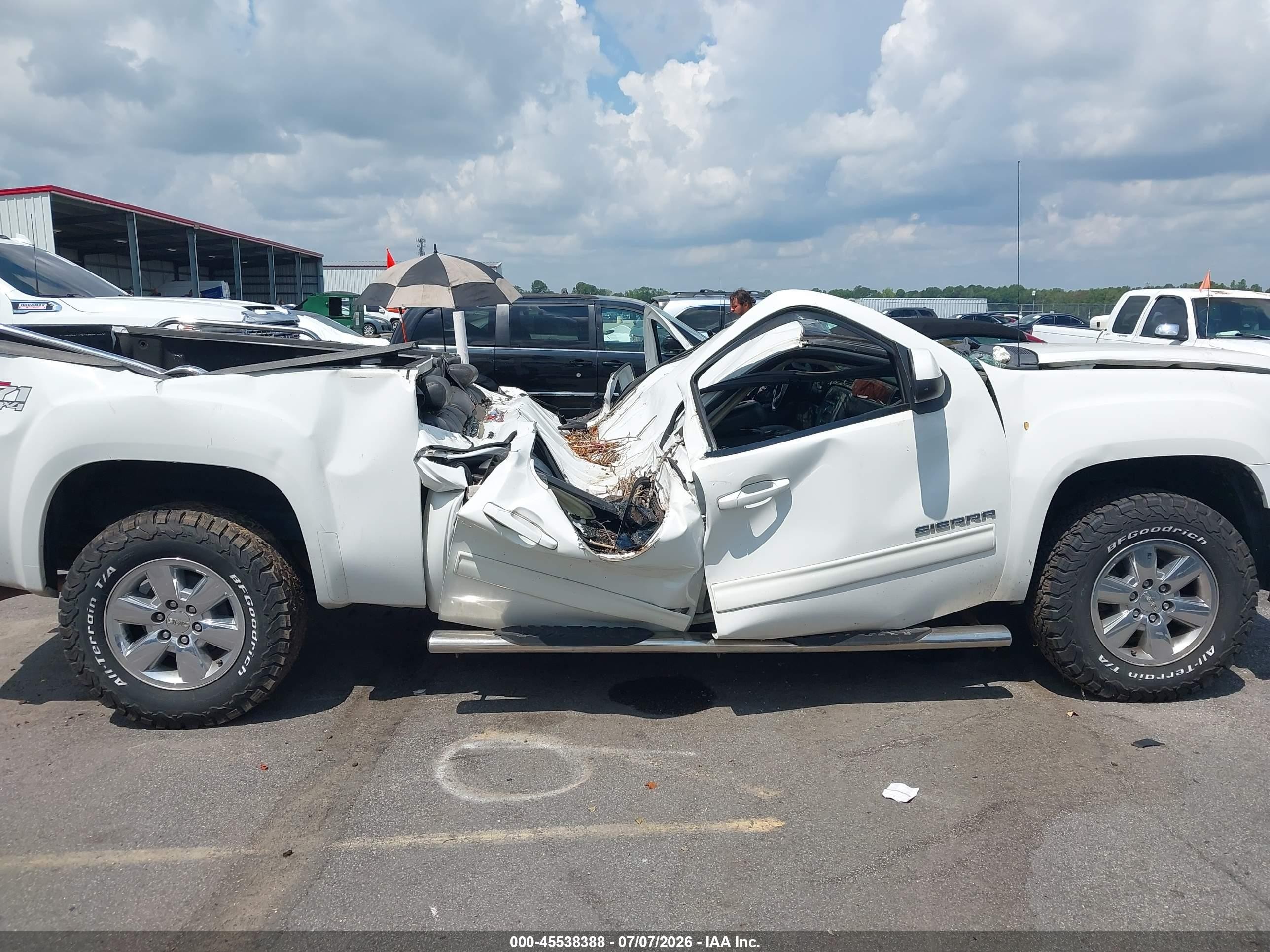 2013 Gmc Sierra 1500 Slt White vin: 3GTP2WE71DG279512