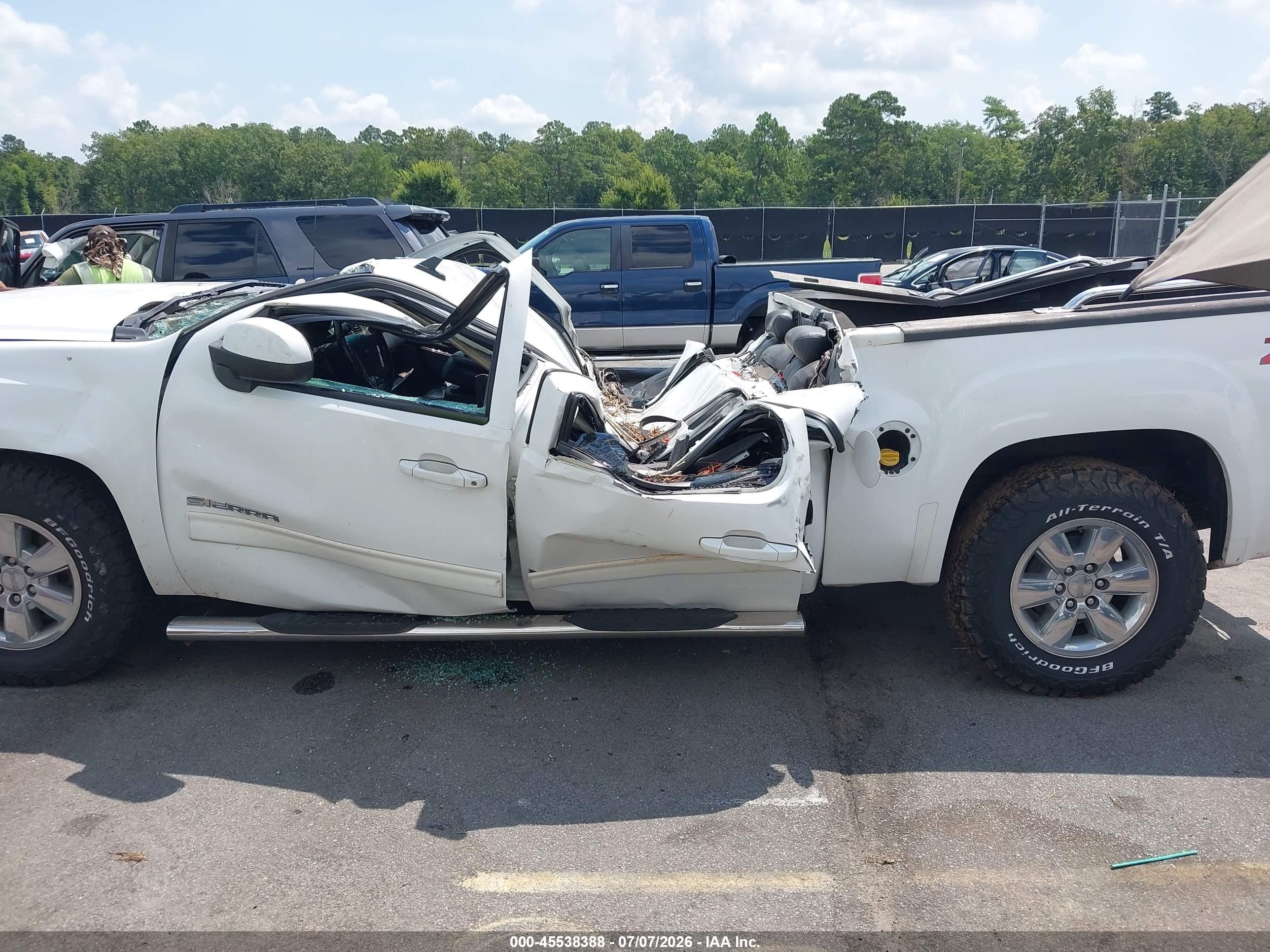 2013 Gmc Sierra 1500 Slt White vin: 3GTP2WE71DG279512