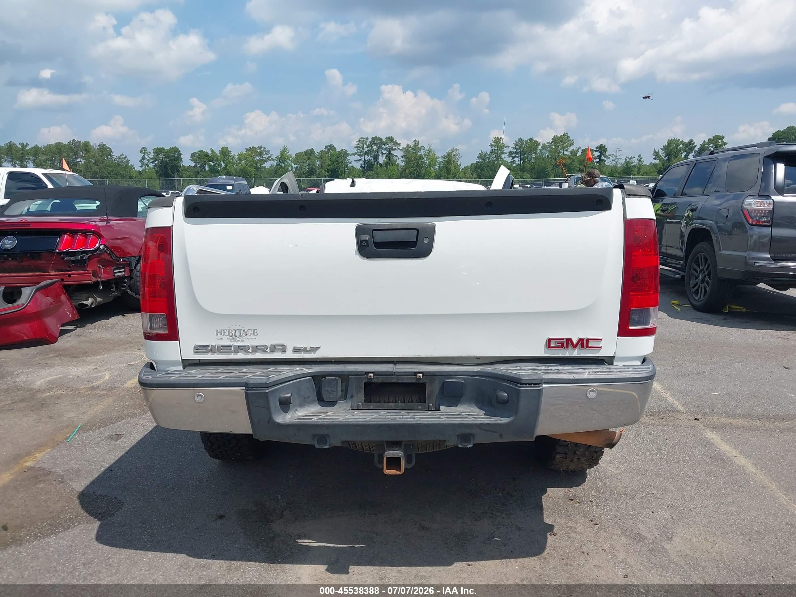 2013 Gmc Sierra 1500 Slt White vin: 3GTP2WE71DG279512