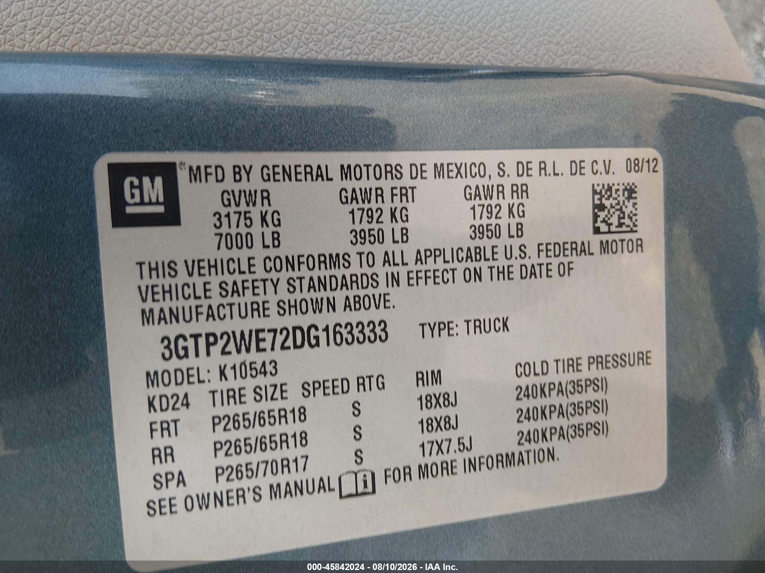 2013 Gmc Sierra 1500 Slt Blue vin: 3GTP2WE72DG163333