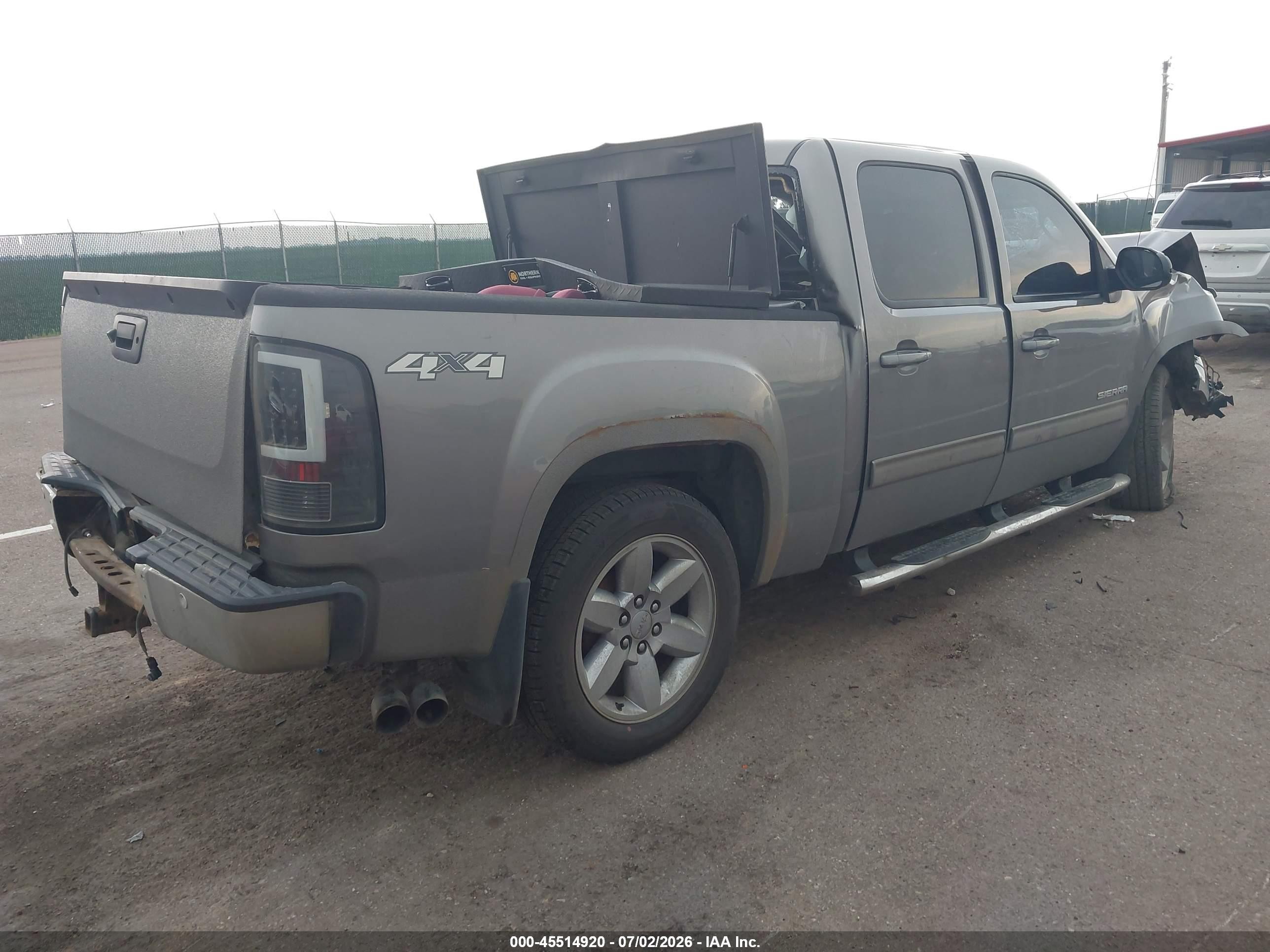 2013 Gmc Sierra 1500 Slt Gray vin: 3GTP2WE73DG134097
