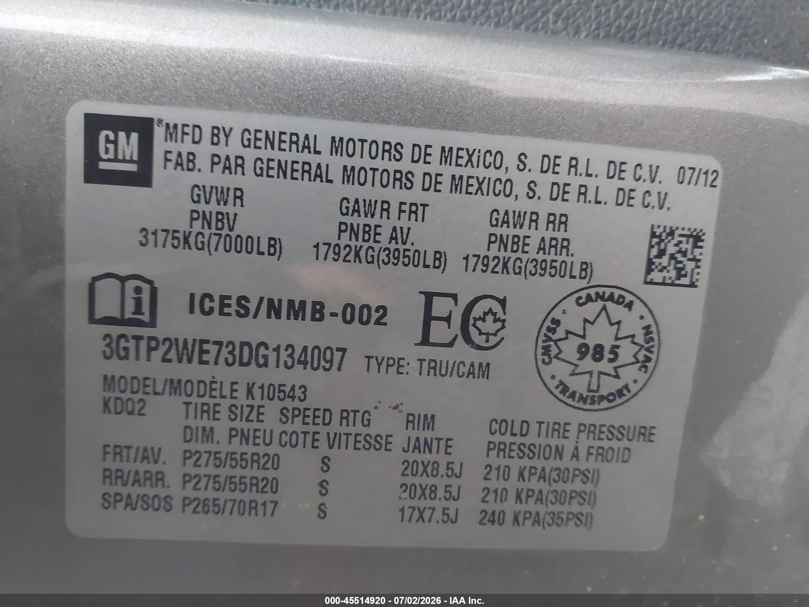 2013 Gmc Sierra 1500 Slt Gray vin: 3GTP2WE73DG134097