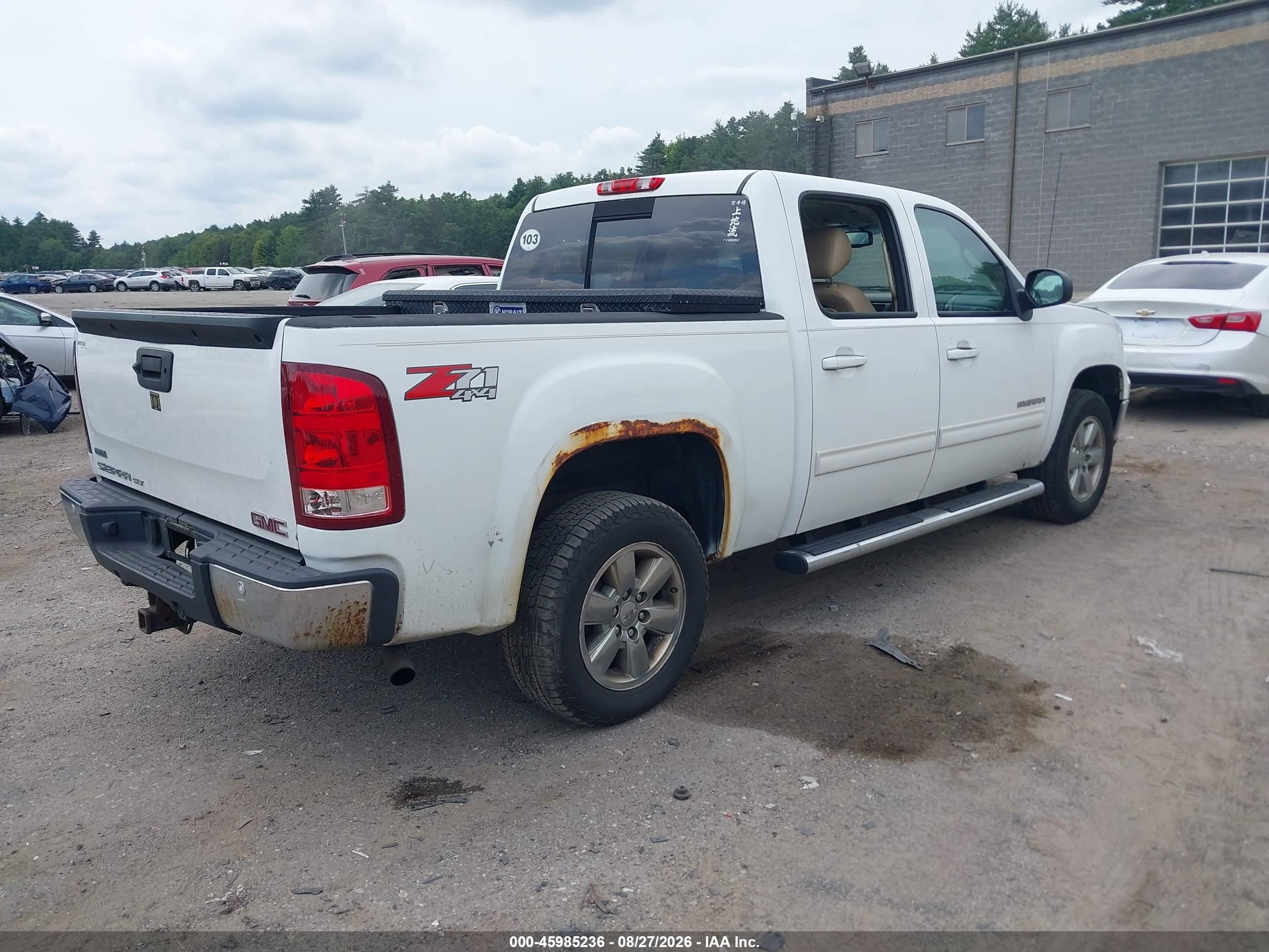 2012 Gmc Sierra 1500 Slt White vin: 3GTP2WE76CG135761