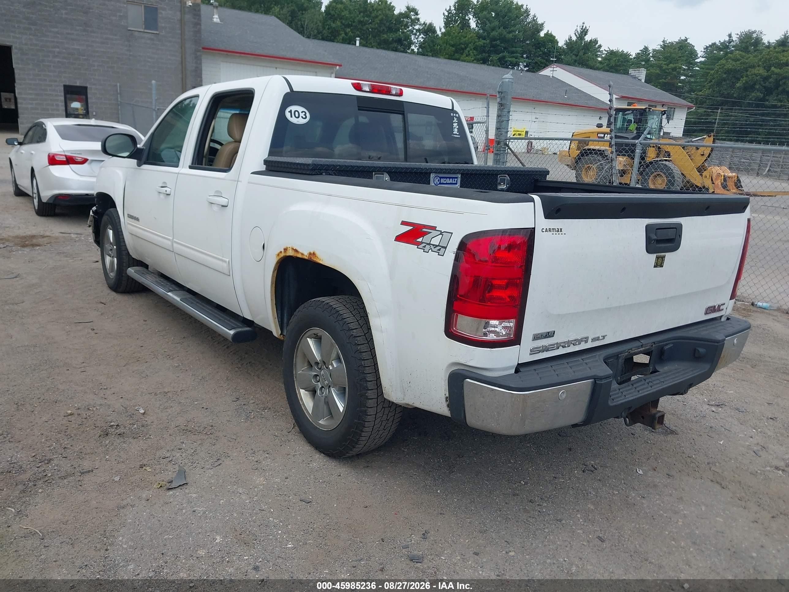 2012 Gmc Sierra 1500 Slt White vin: 3GTP2WE76CG135761