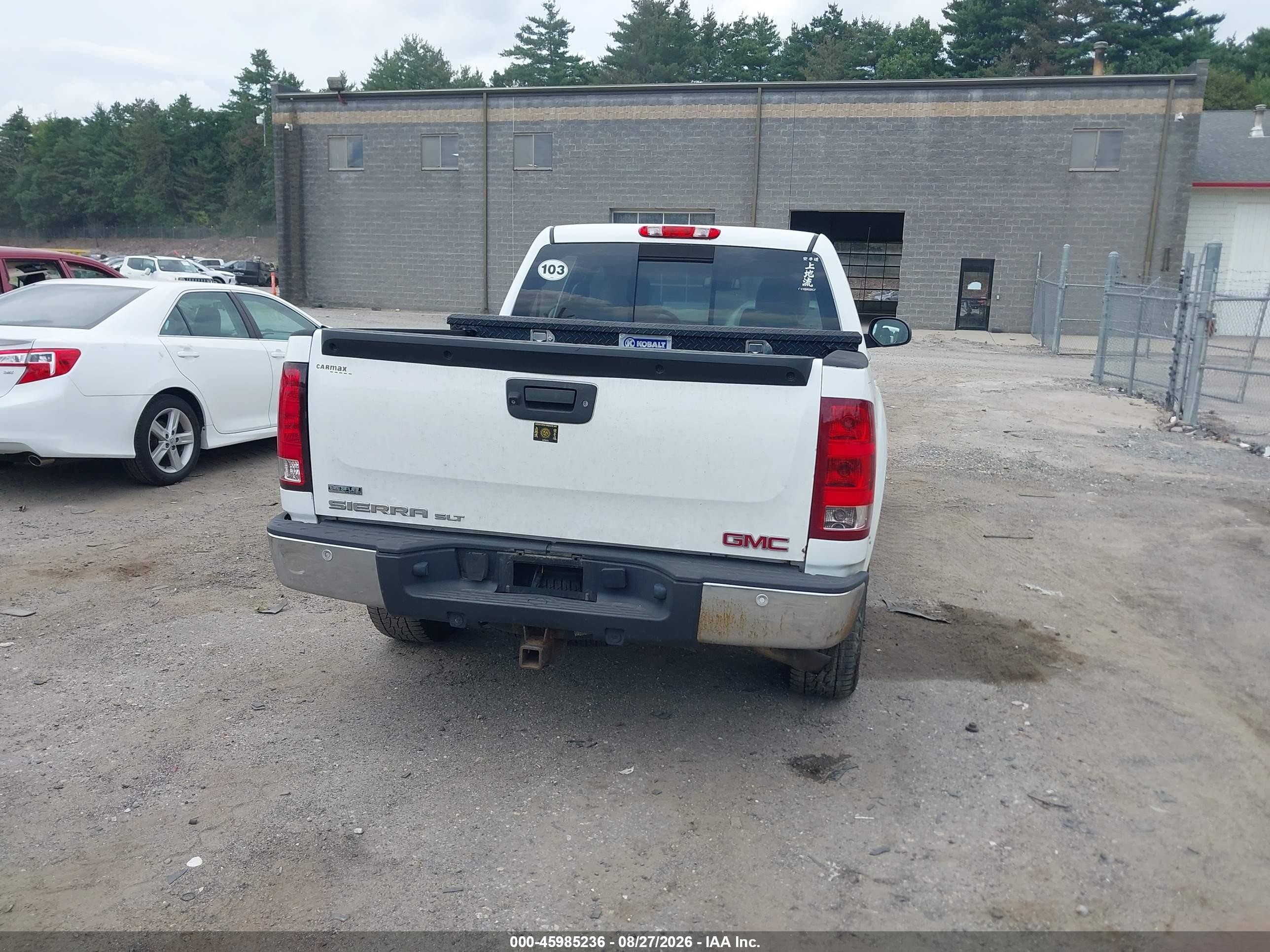 2012 Gmc Sierra 1500 Slt White vin: 3GTP2WE76CG135761