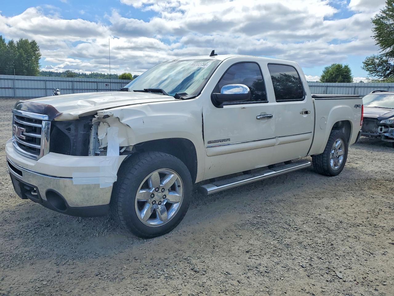 2013 Gmc Sierra K1500 Slt White vin: 3GTP2WE76DG264214