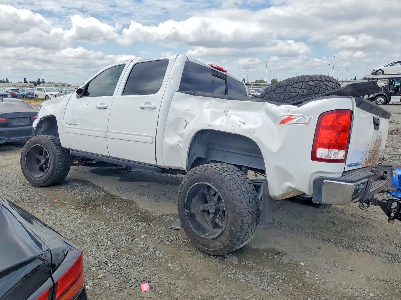 2013 Gmc Sierra K1500 Slt White vin: 3GTP2WE77DG347148
