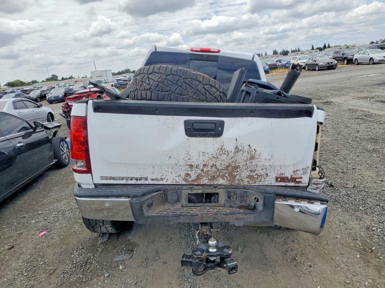 2013 Gmc Sierra K1500 Slt White vin: 3GTP2WE77DG347148