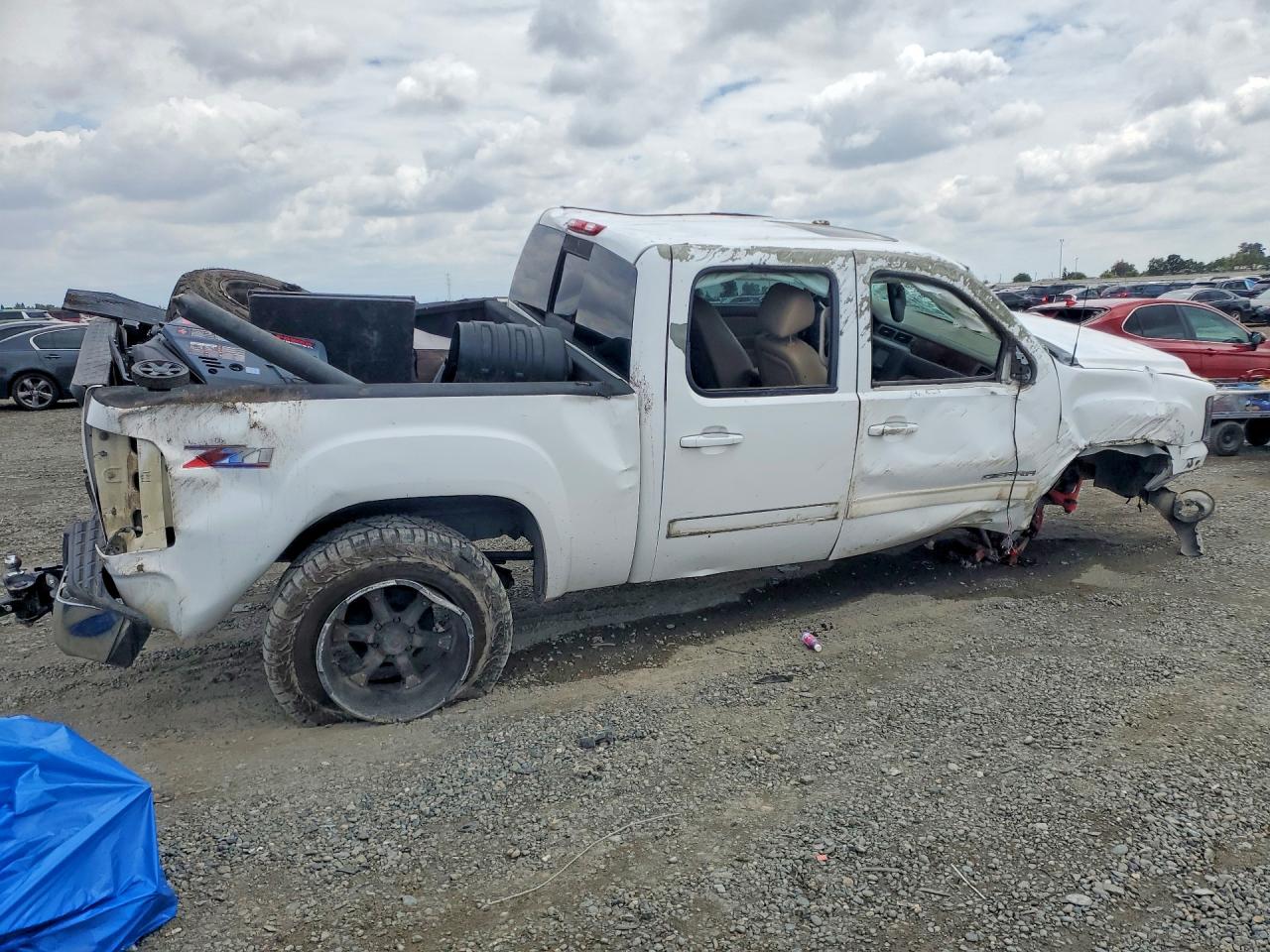 2013 Gmc Sierra K1500 Slt White vin: 3GTP2WE77DG347148