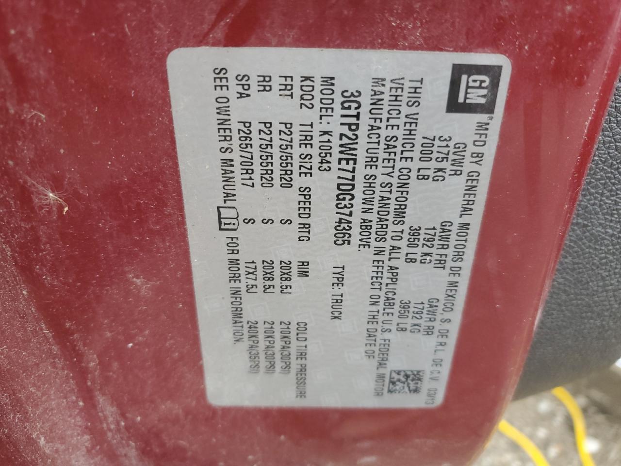 2013 Gmc Sierra K1500 Slt   Maroon vin: 3GTP2WE77DG374365