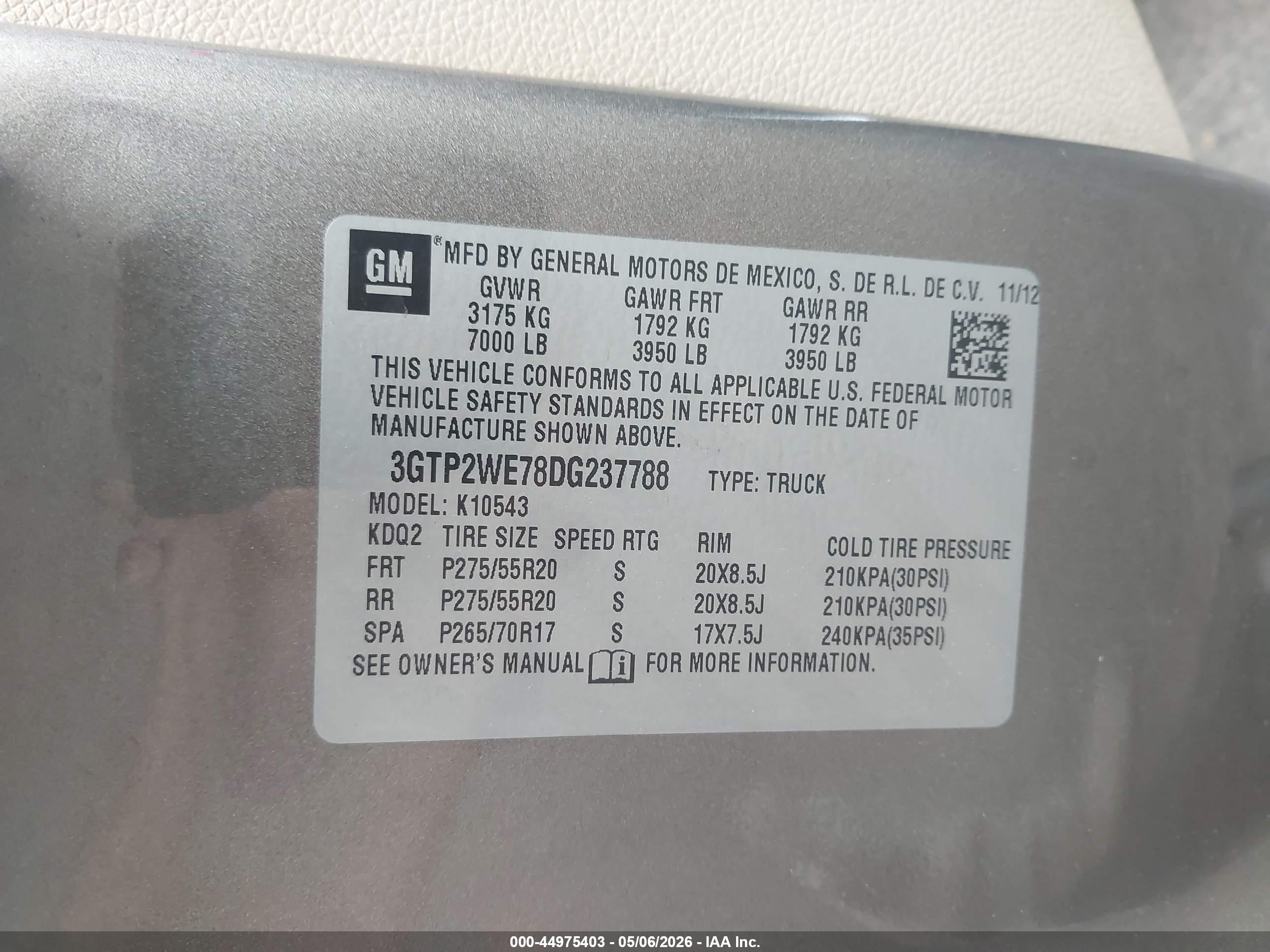 2013 Gmc Sierra 1500 Slt Gold vin: 3GTP2WE78DG237788