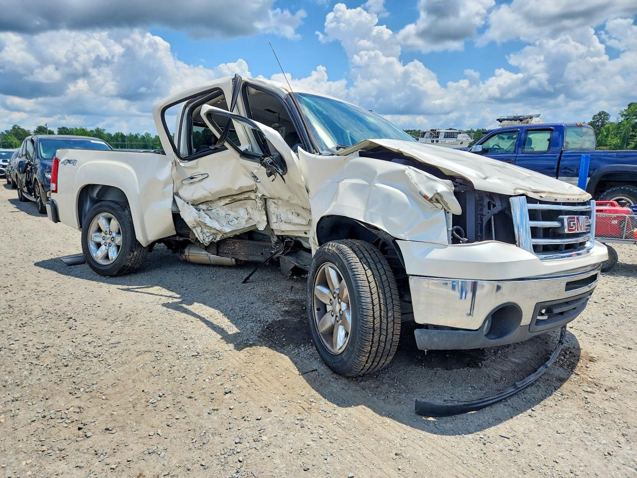 2013 Gmc Sierra K1500 Slt White vin: 3GTP2WE78DG329161