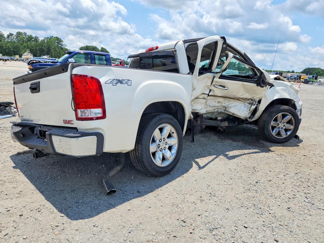 2013 Gmc Sierra K1500 Slt White vin: 3GTP2WE78DG329161