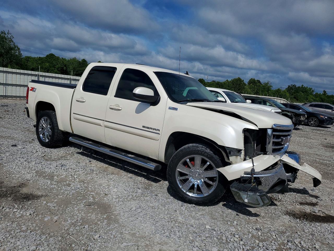 2012 Gmc Sierra K1500 Slt White vin: 3GTP2WE79CG155177