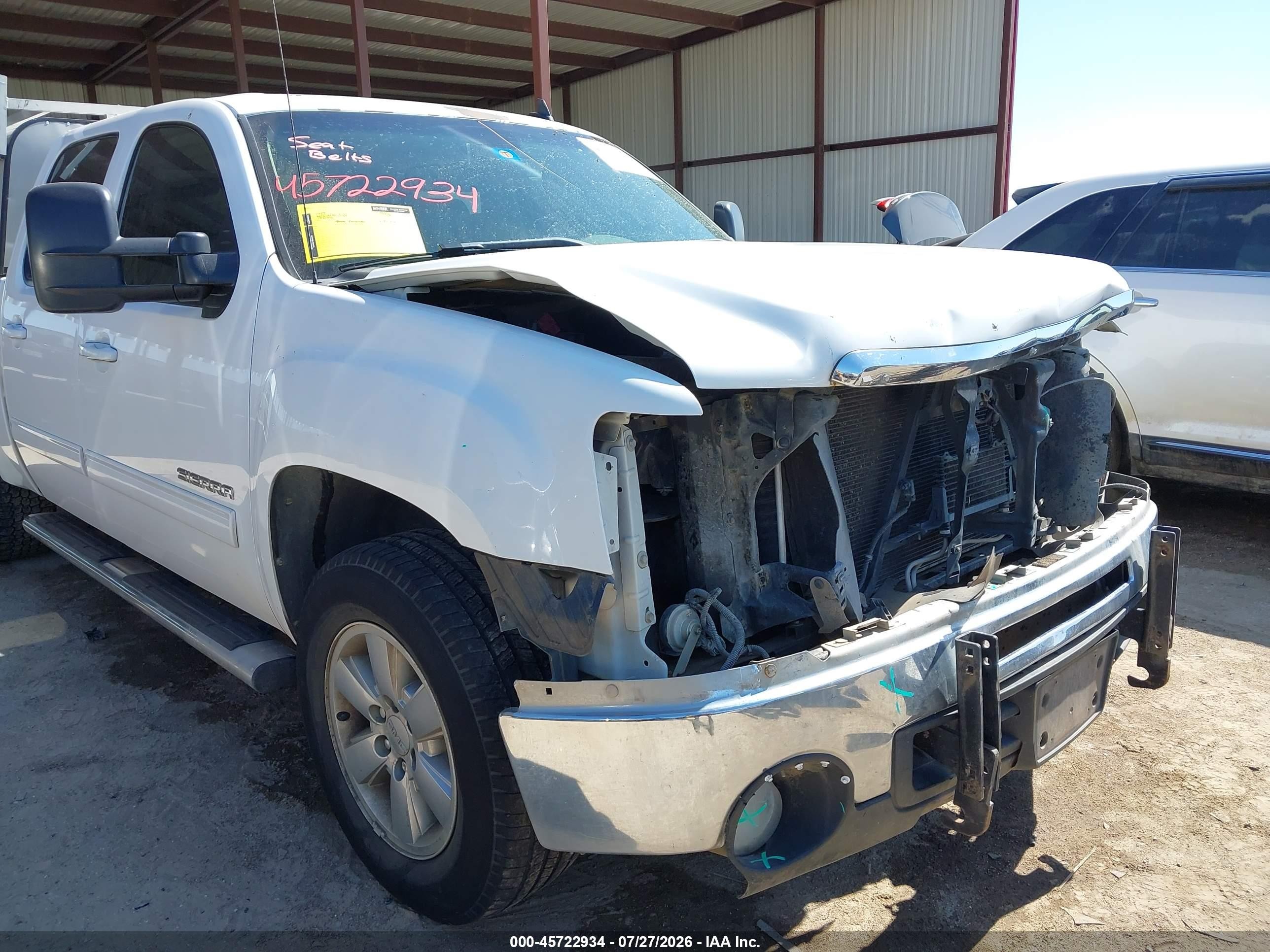 2012 Gmc Sierra 1500 Slt Белый vin: 3GTP2WE7XCG139361
