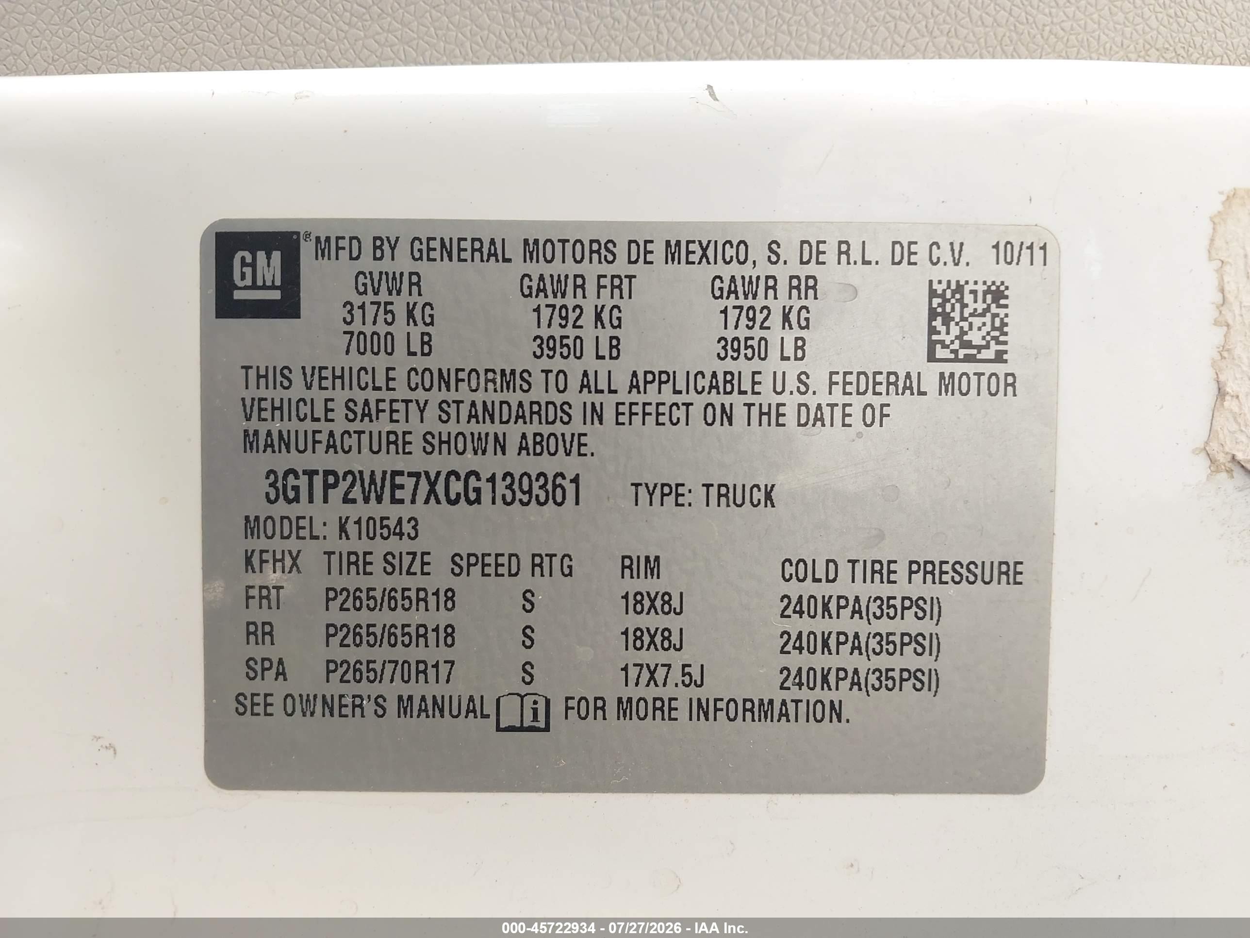 2012 Gmc Sierra 1500 Slt Белый vin: 3GTP2WE7XCG139361