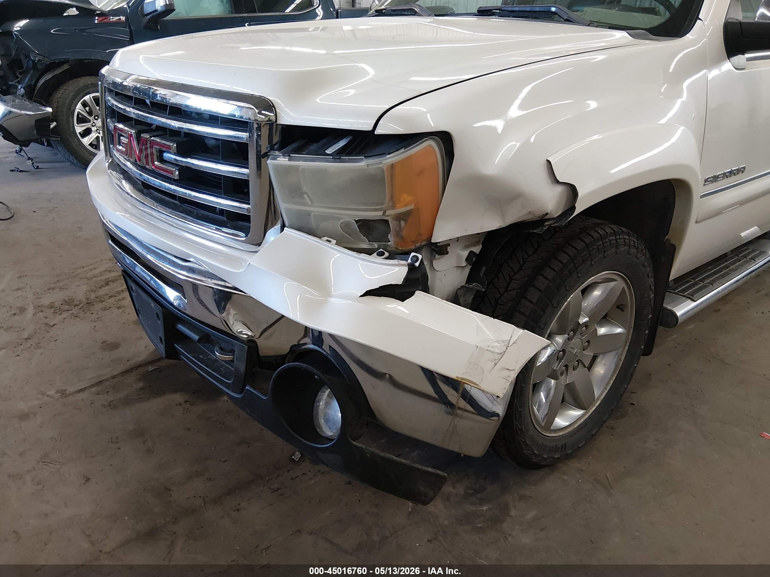 2012 Gmc Sierra 1500 Slt White vin: 3GTP2WE7XCG309718