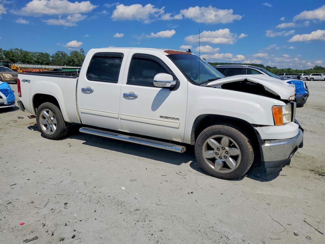 2013 Gmc Sierra K1500 Slt White vin: 3GTP2WE7XDG253880