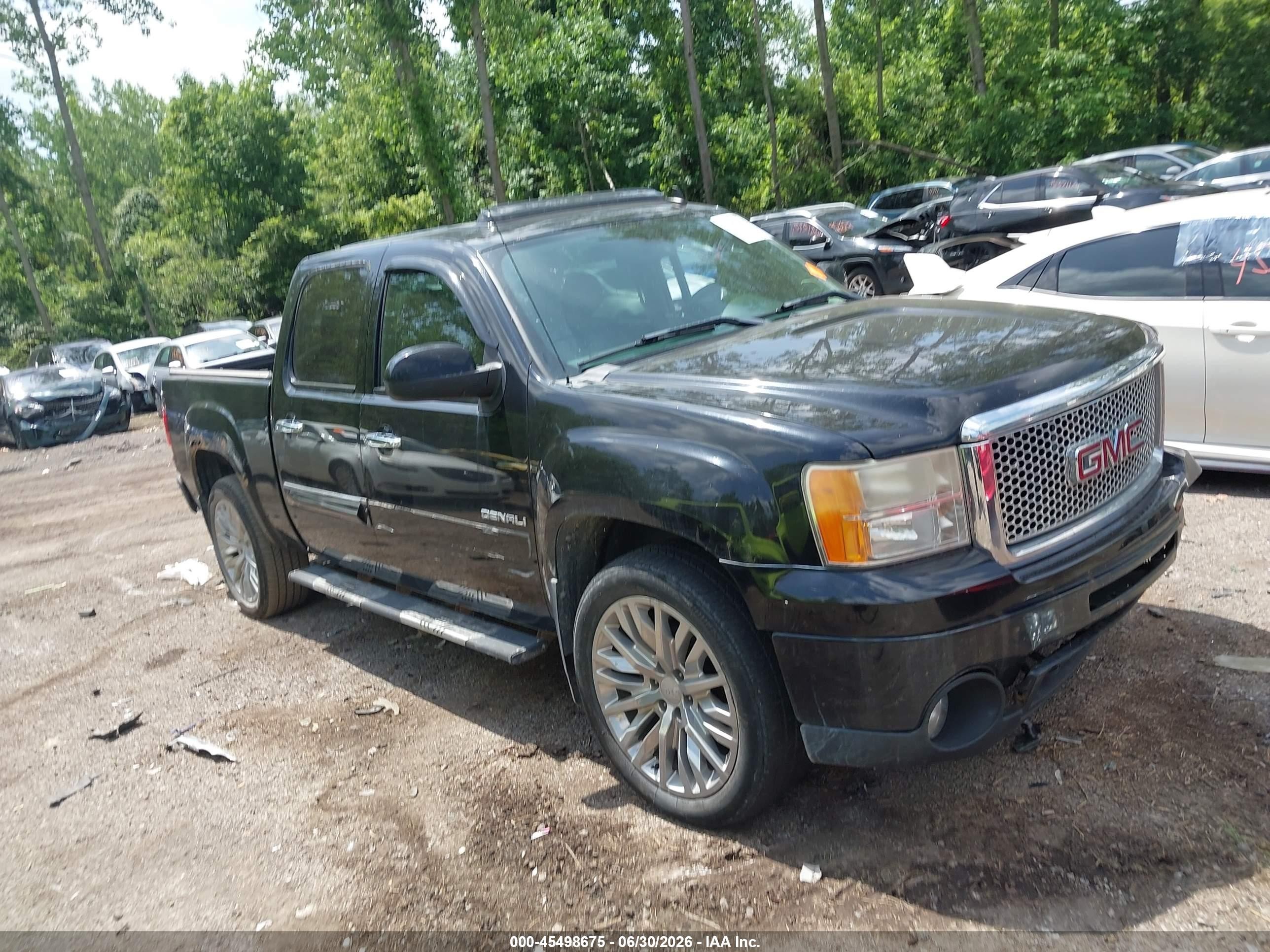 2011 Gmc Sierra 1500 Denali Черный vin: 3GTP2XE22BG331110