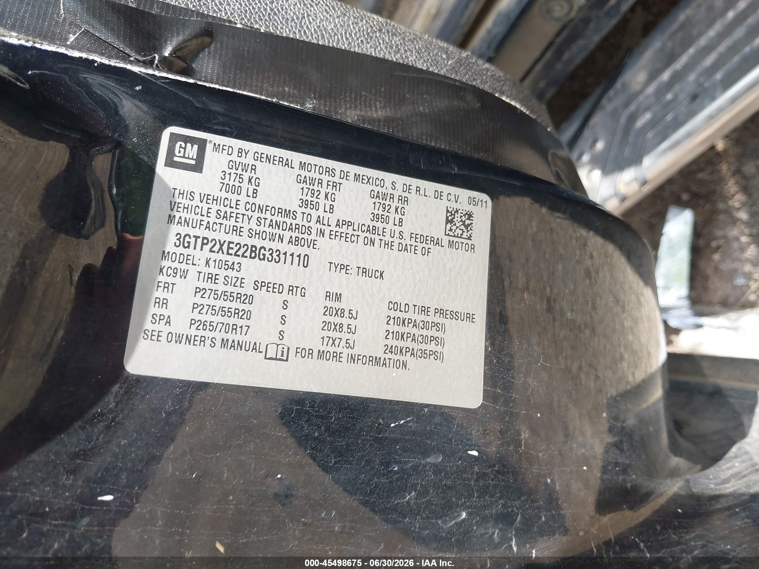 2011 Gmc Sierra 1500 Denali Черный vin: 3GTP2XE22BG331110