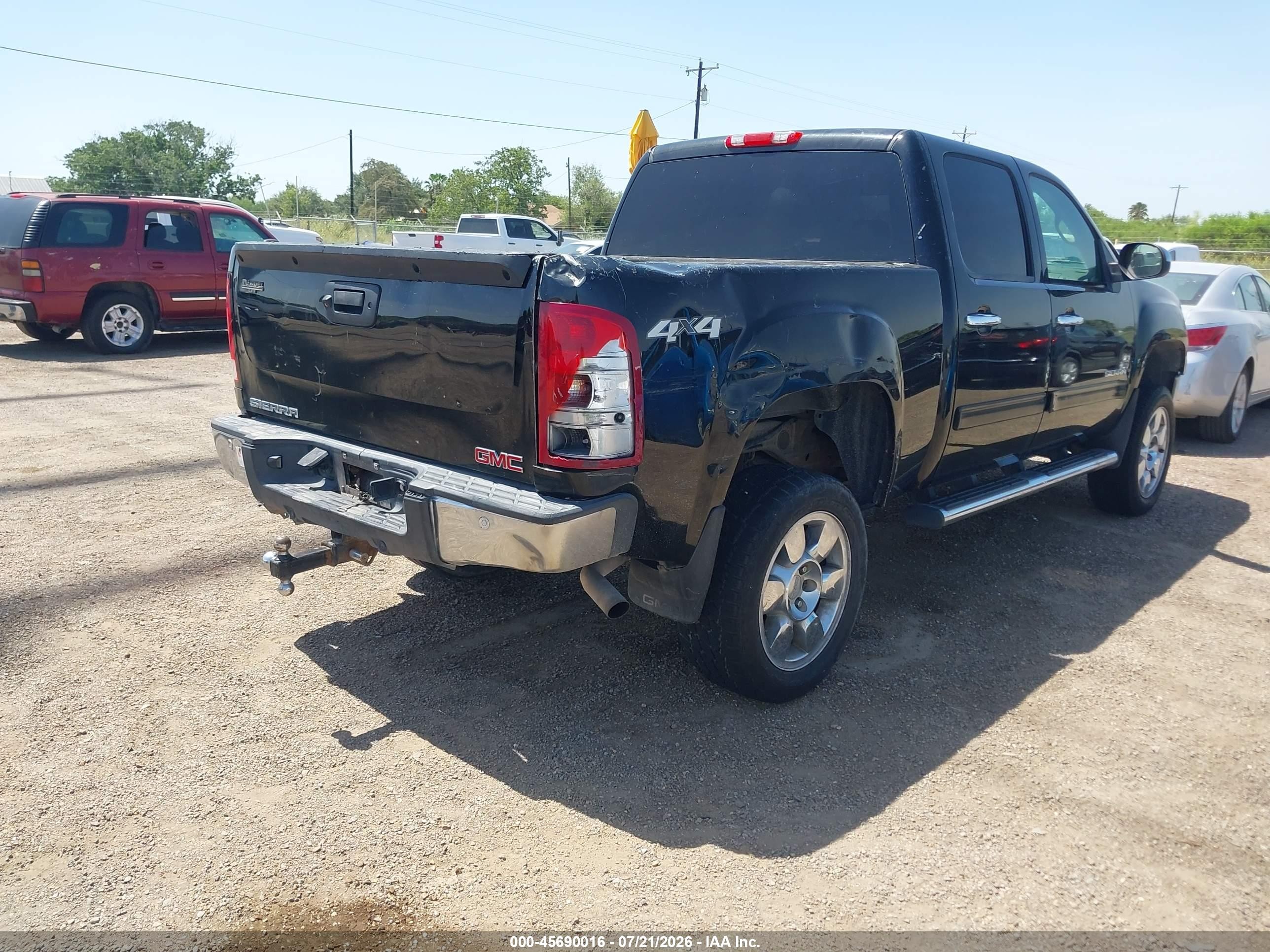 2012 Gmc Sierra 1500 Denali Black vin: 3GTP2XE22CG247421