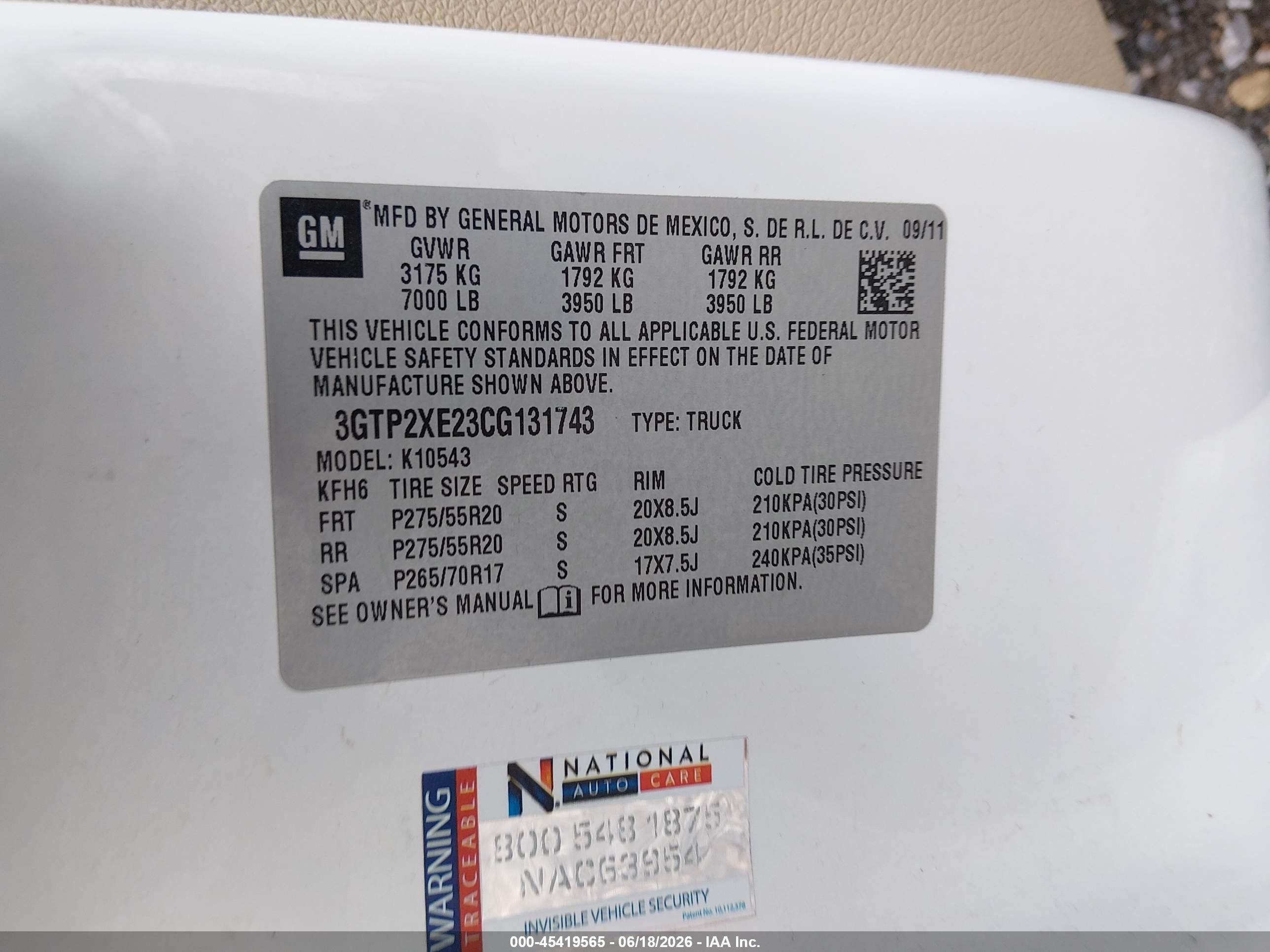2012 Gmc Sierra 1500 Denali White vin: 3GTP2XE23CG131743