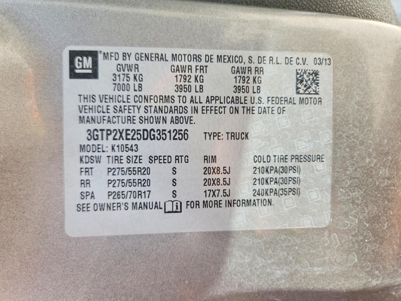 2013 Gmc Sierra K1500 Denali Charcoal vin: 3GTP2XE25DG351256