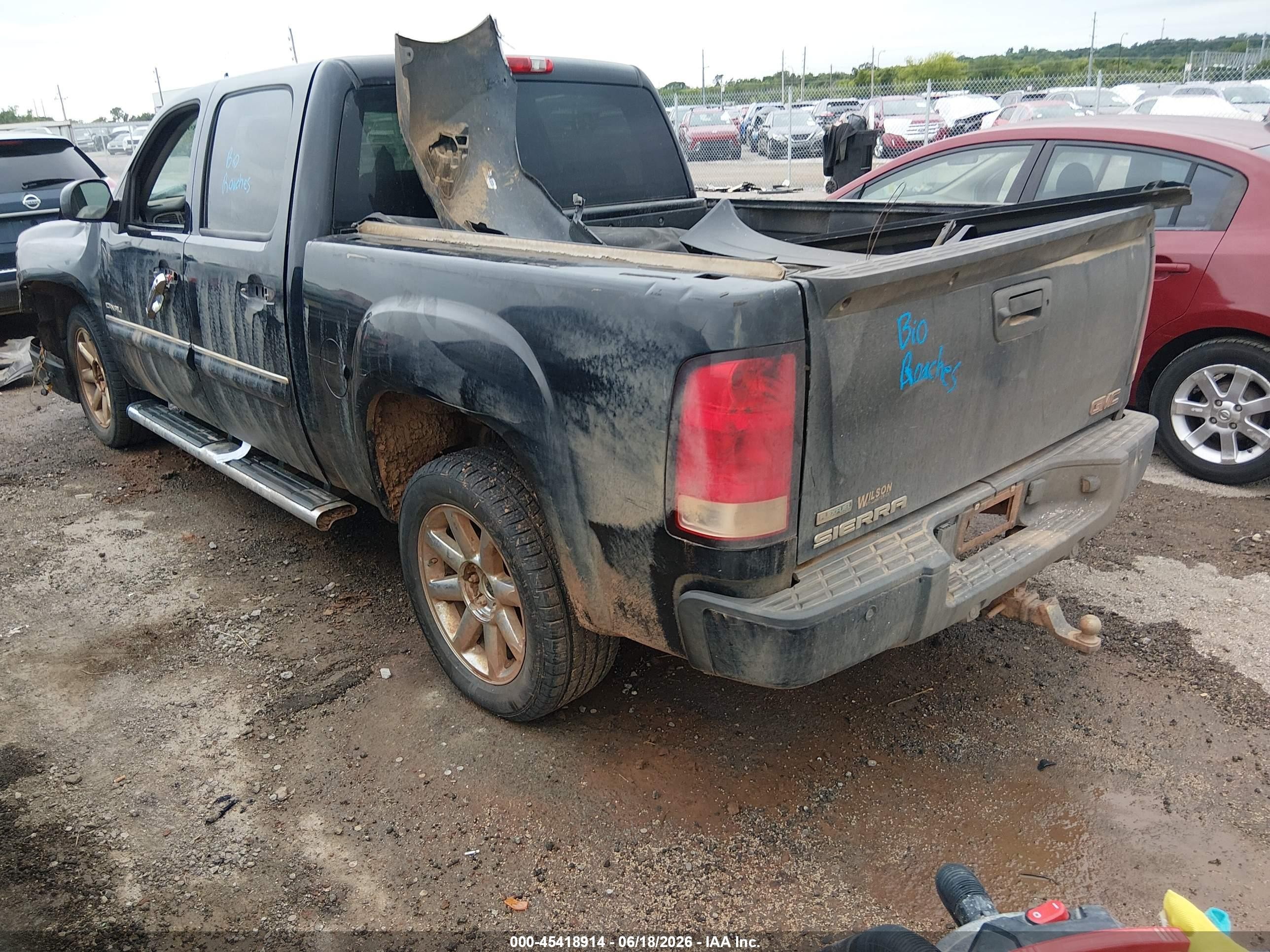 2011 Gmc Sierra 1500 Denali Black vin: 3GTP2XE28BG119697