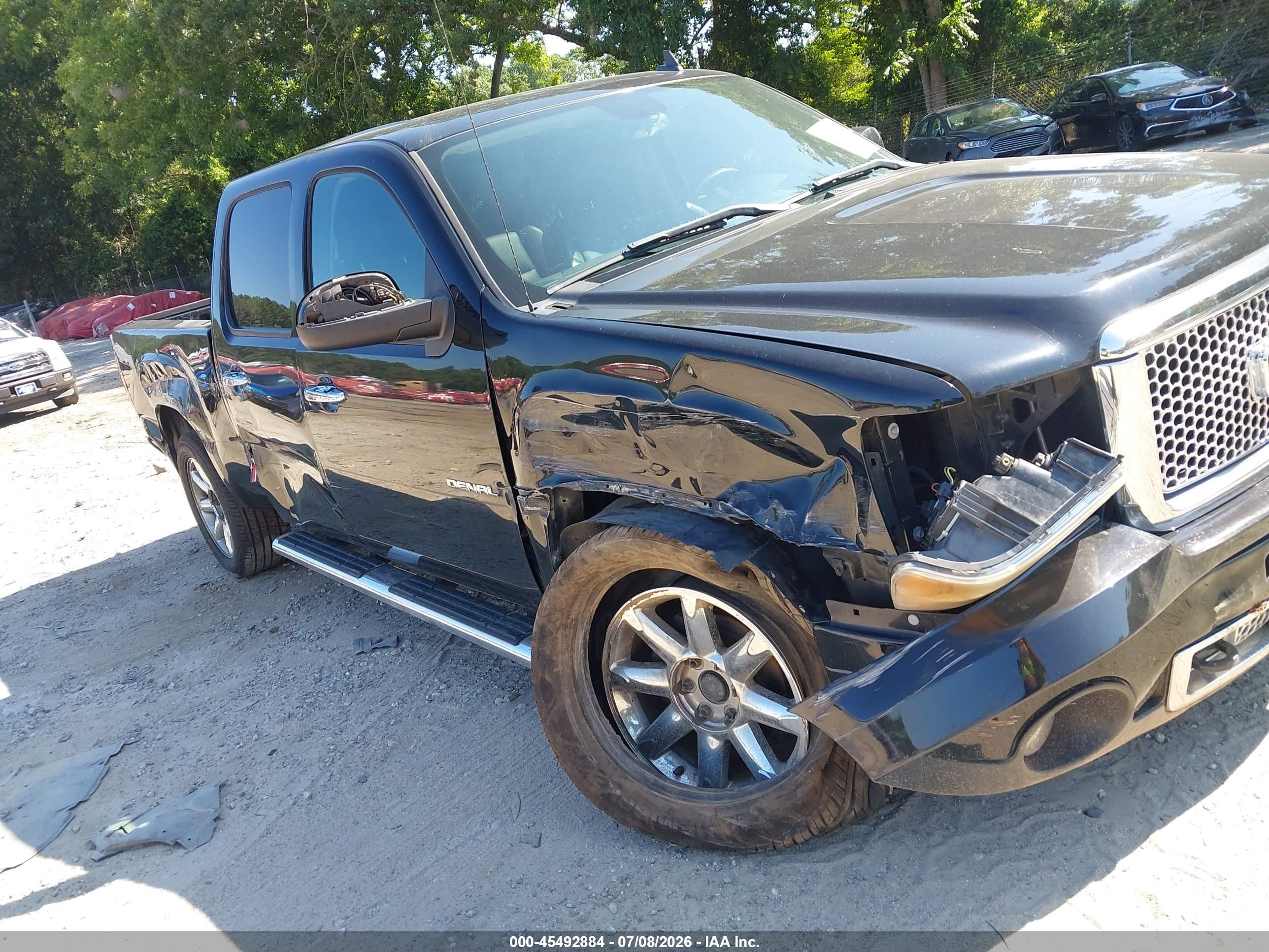 2013 Gmc Sierra 1500 Denali Черный vin: 3GTP2XE28DG287312