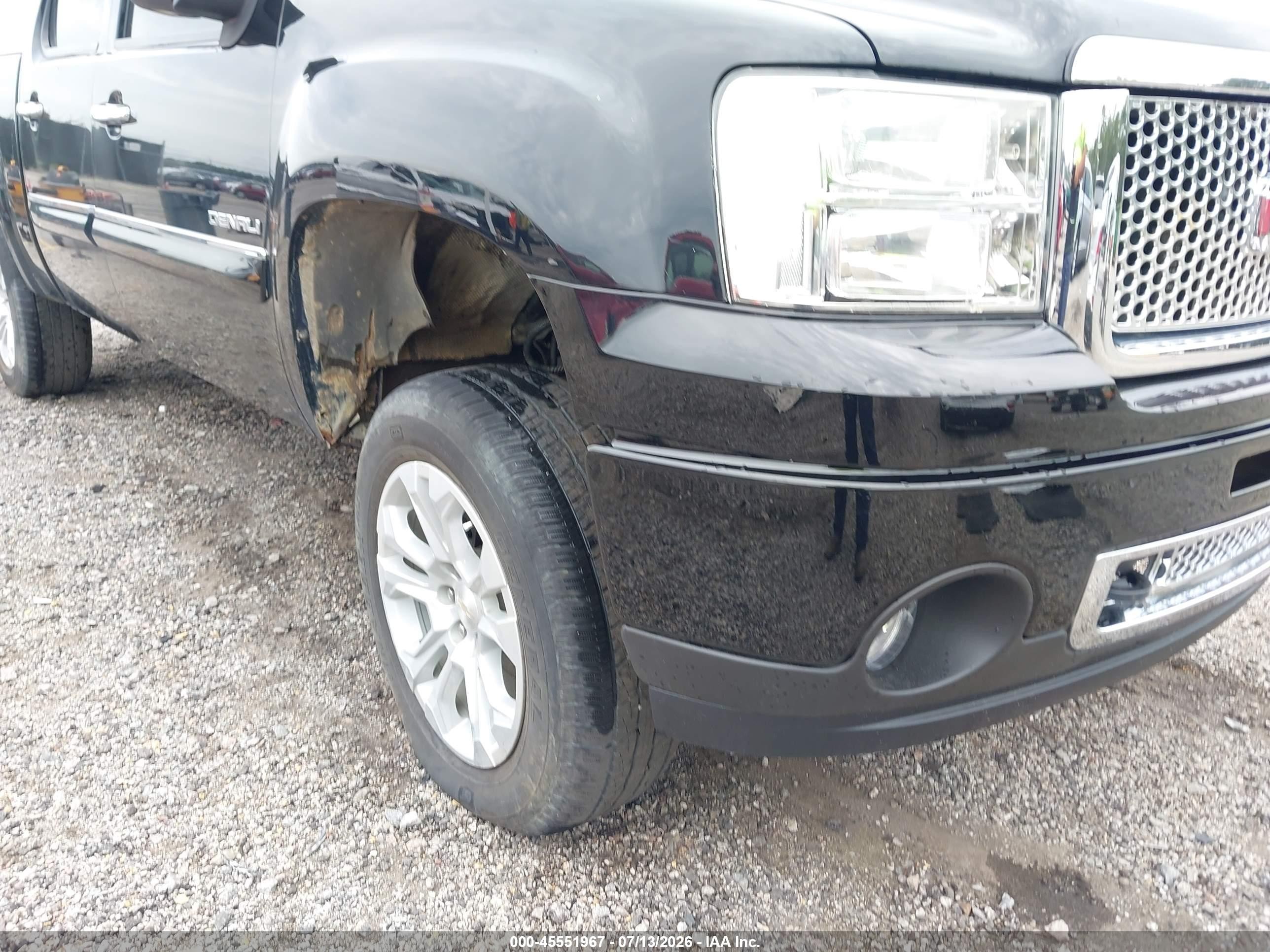 2012 Gmc Sierra 1500 Denali Black vin: 3GTP2XE29CG230583