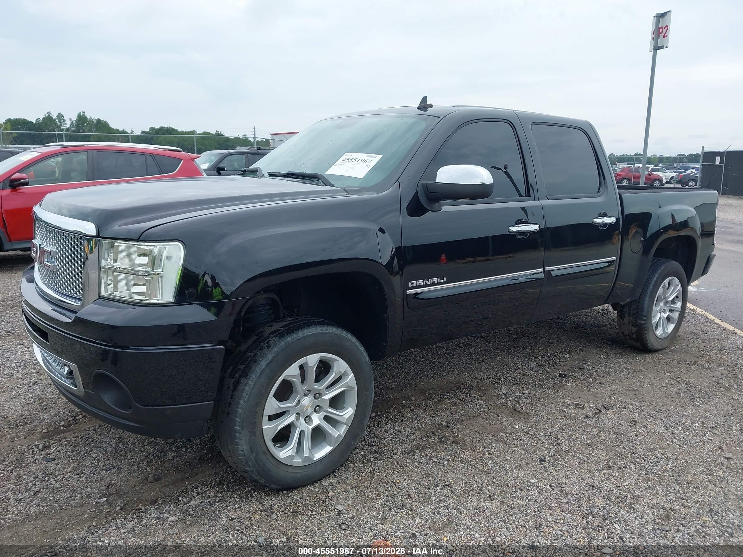 2012 Gmc Sierra 1500 Denali Black vin: 3GTP2XE29CG230583
