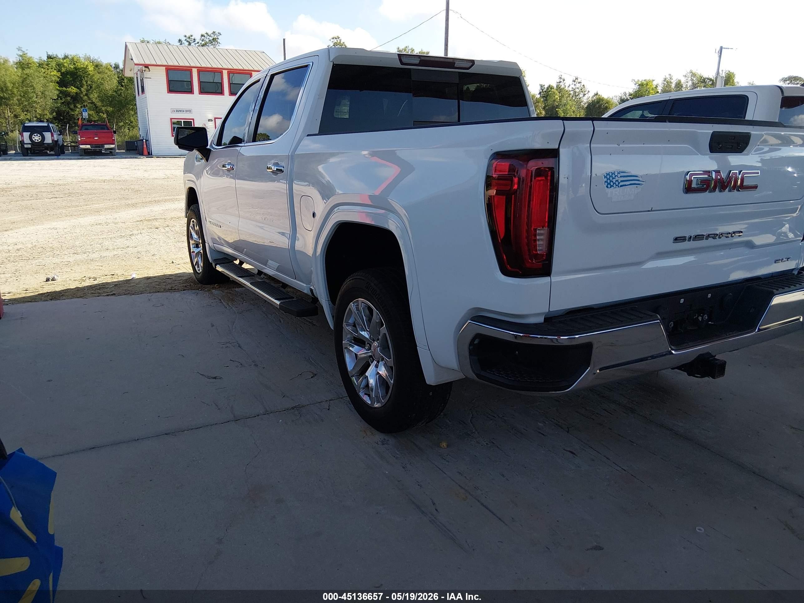 2019 Gmc Sierra 1500 Slt White vin: 3GTP8DED6KG263456