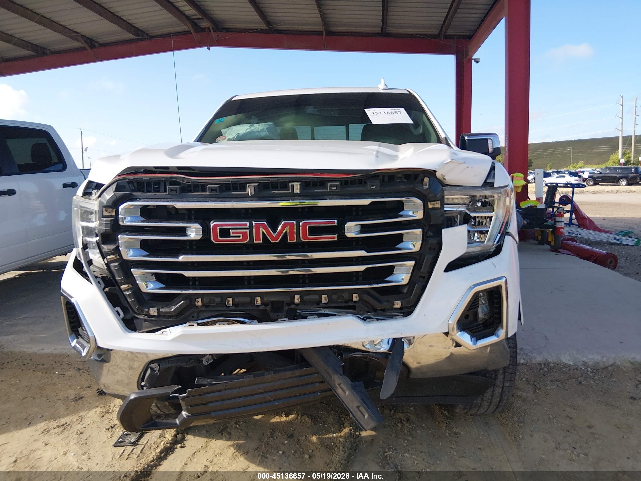 2019 Gmc Sierra 1500 Slt White vin: 3GTP8DED6KG263456