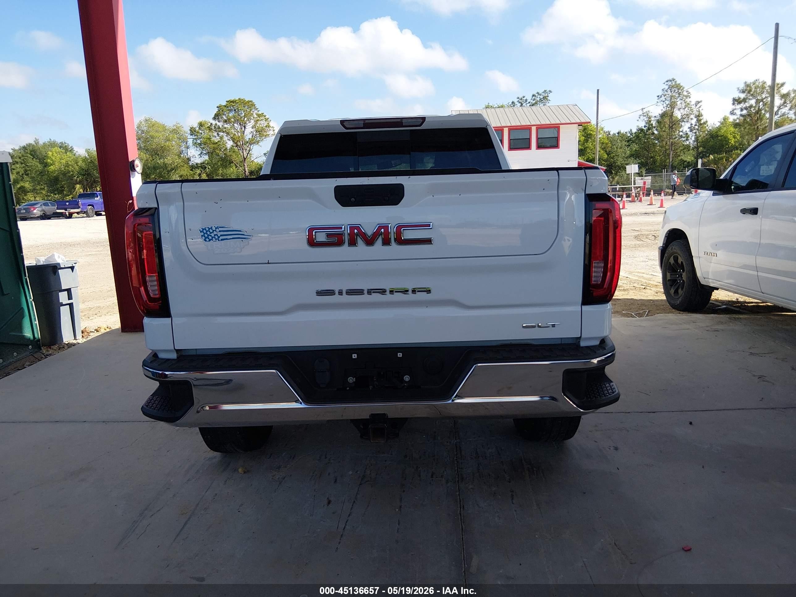 2019 Gmc Sierra 1500 Slt White vin: 3GTP8DED6KG263456