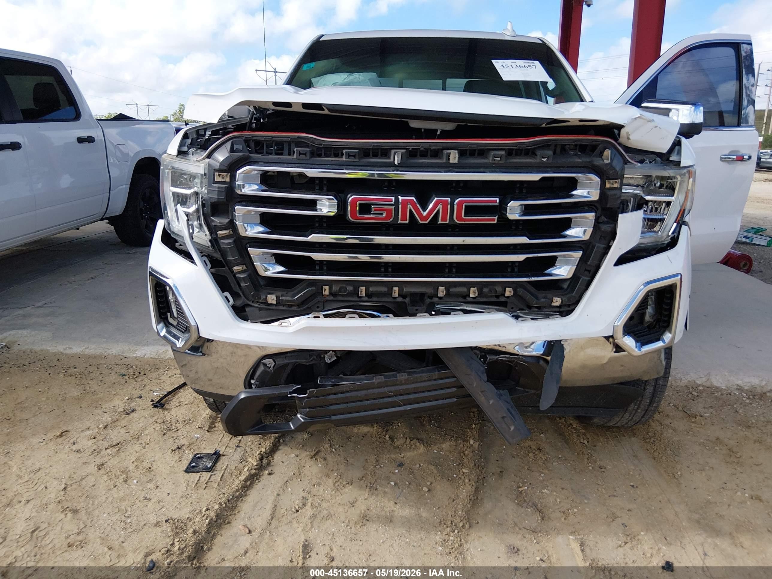 2019 Gmc Sierra 1500 Slt White vin: 3GTP8DED6KG263456