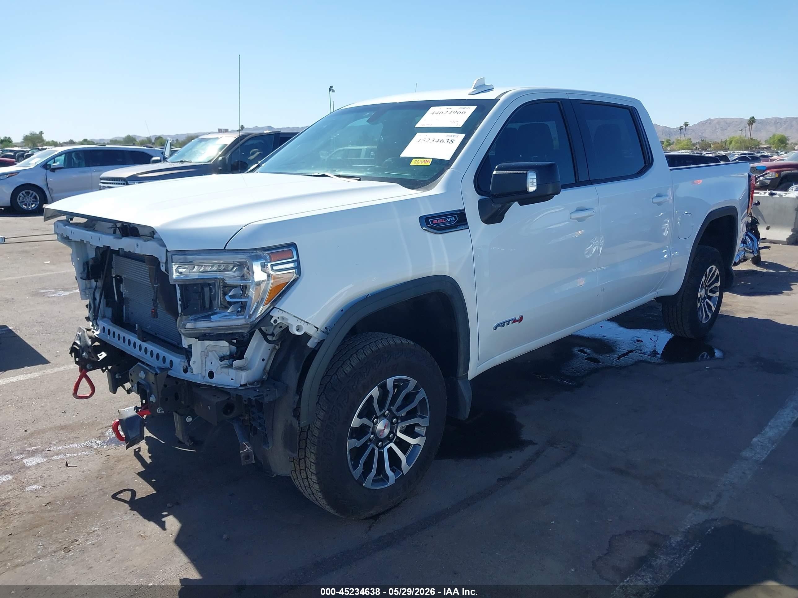 2021 Gmc Sierra 1500 4wd  Short Box At4 White vin: 3GTP9EEL6MG459670