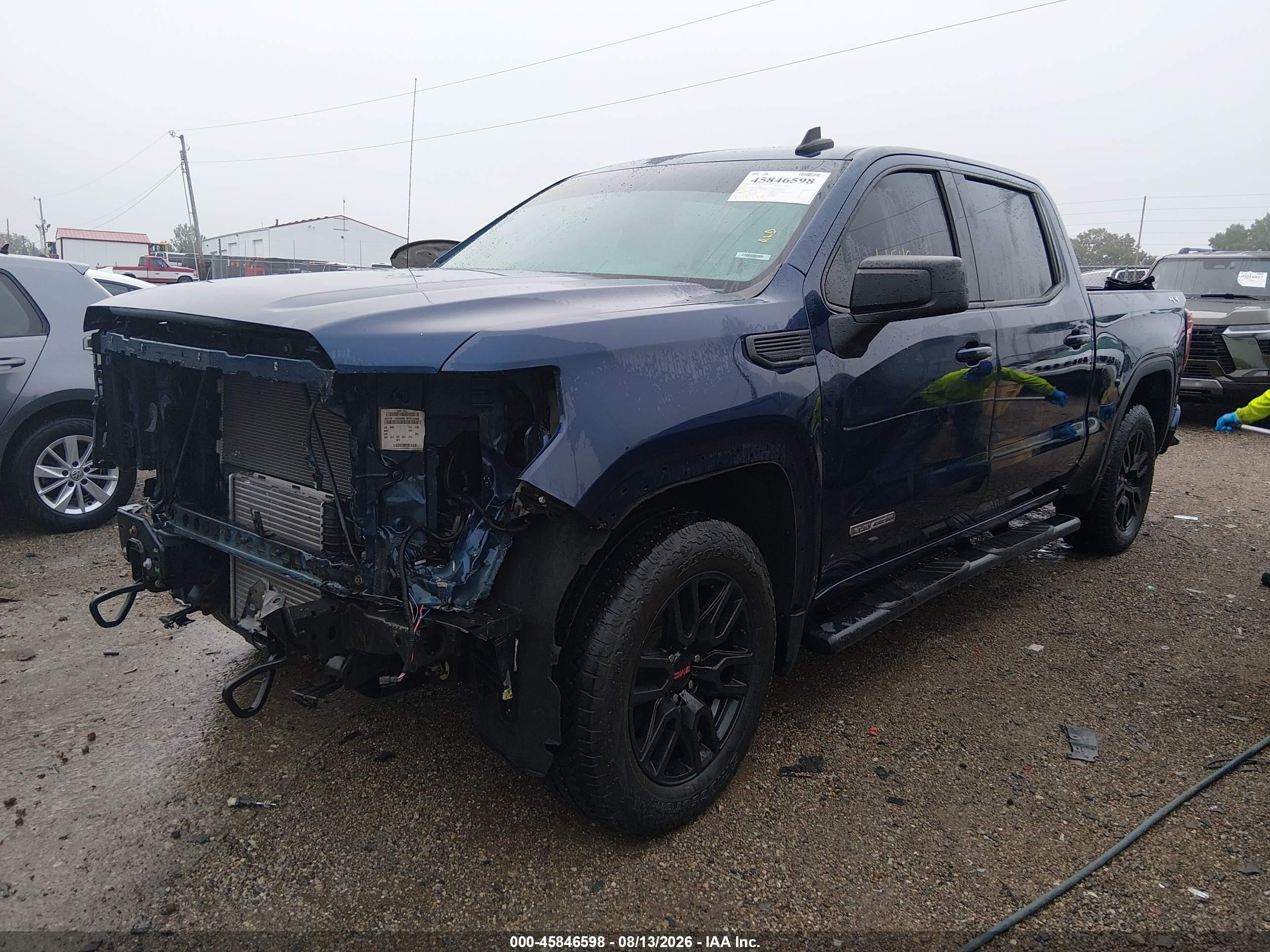 2022 Gmc Sierra 1500 Limited 4wd  Short Box Elevation With 3vl Blue vin: 3GTP9GEK4NG109409