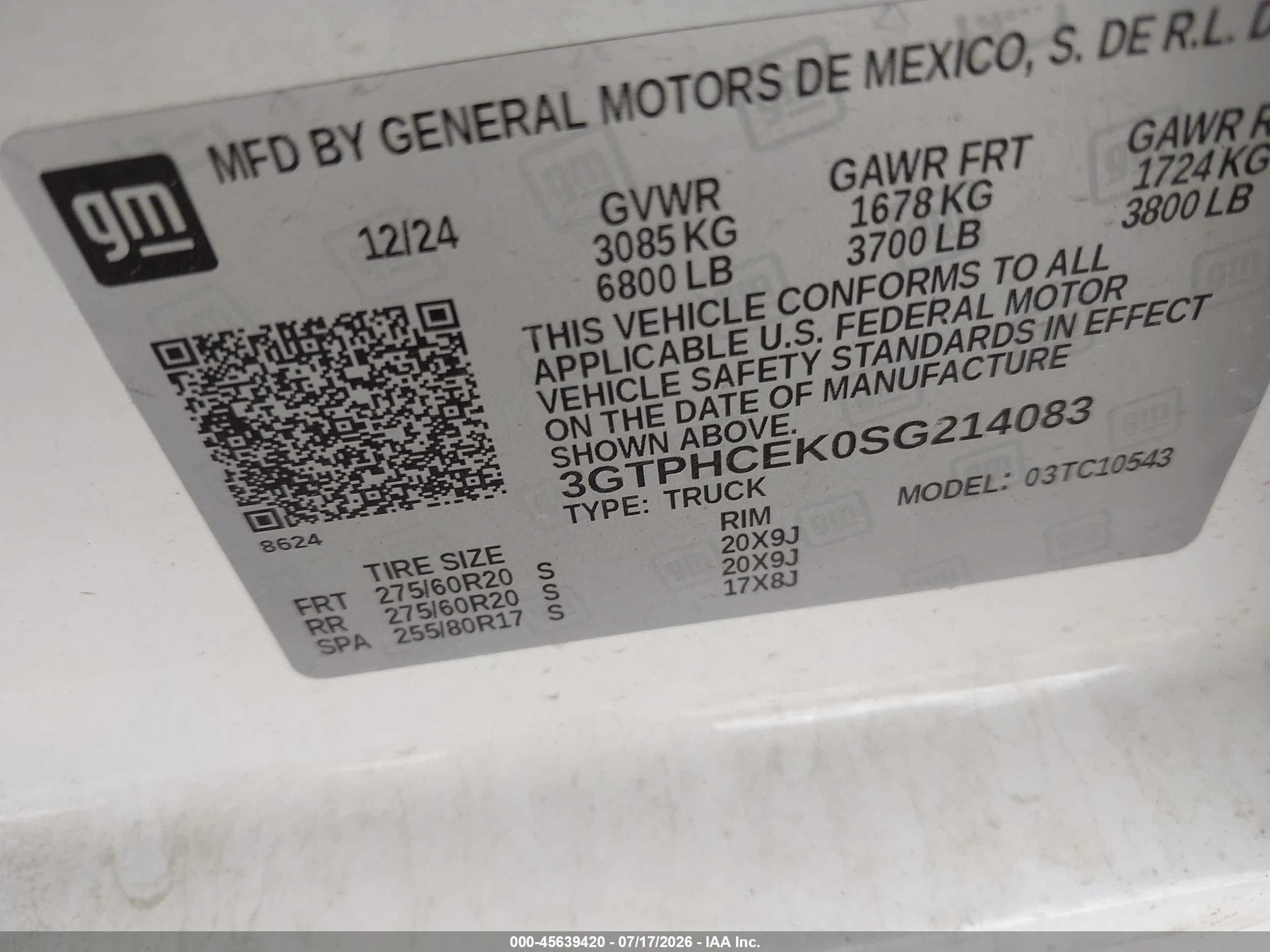 2025 Gmc Sierra 1500 2wd  Short Box Elevation White vin: 3GTPHCEK0SG214083